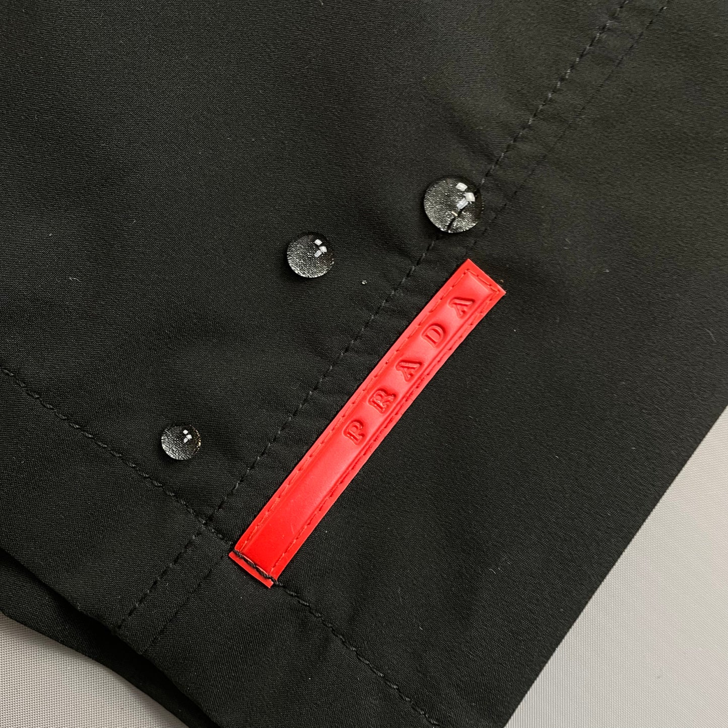 Prada Sport Black 2006 Waterproof Lightweight Trench Coat