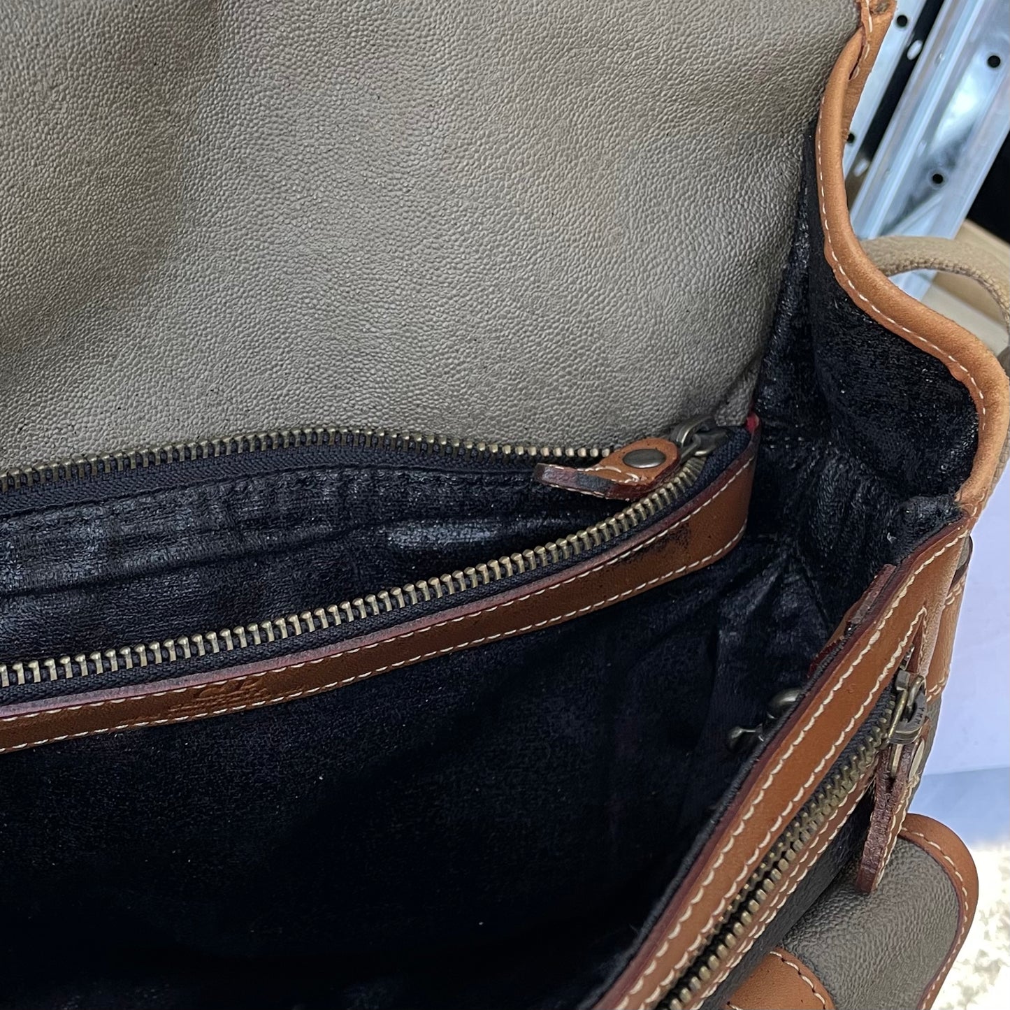 C.P. Company Olive 1980s Ideas From Massimo Osti Leather Crossbody Satchel Bag