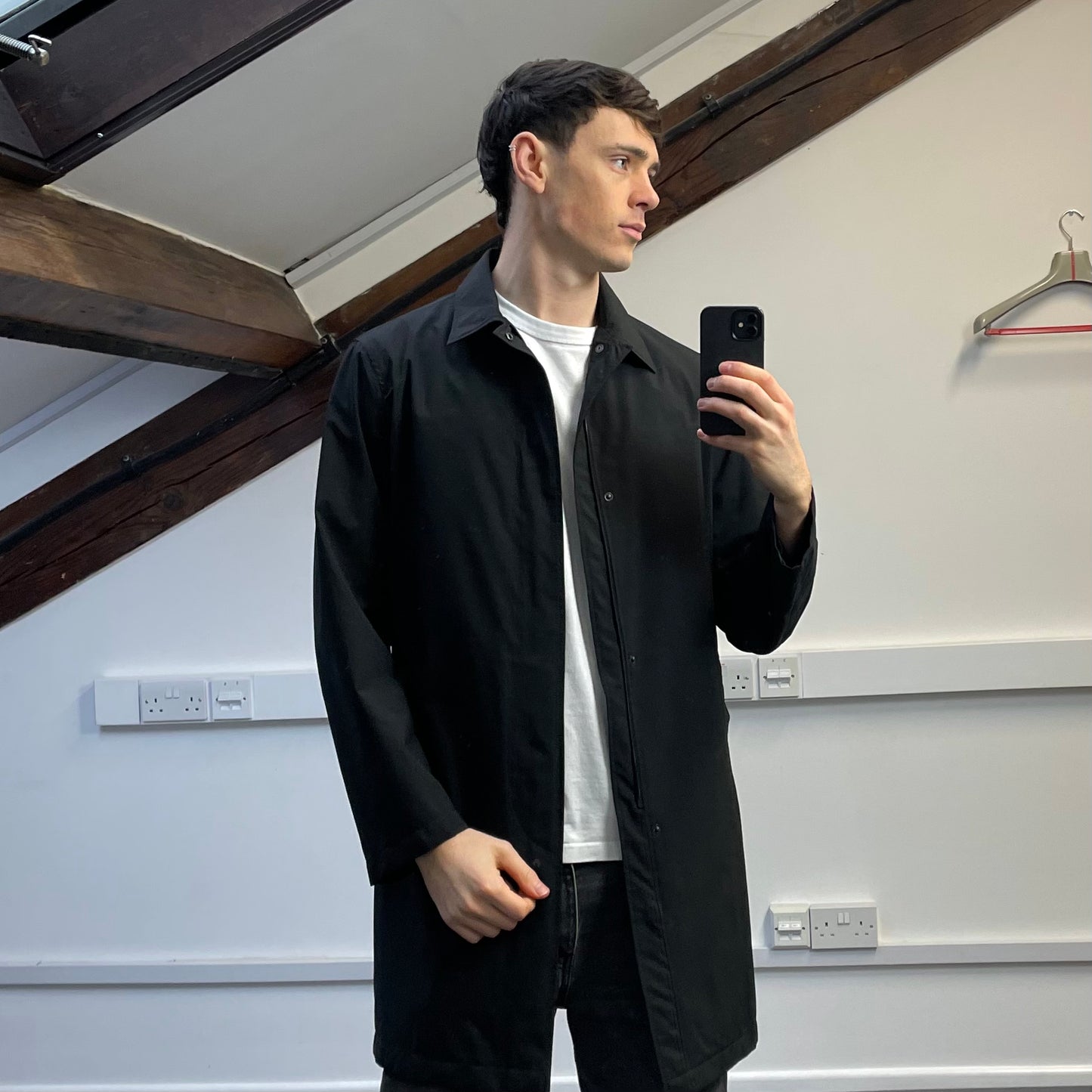 Prada Sport Black 2006 Waterproof Lightweight Trench Coat