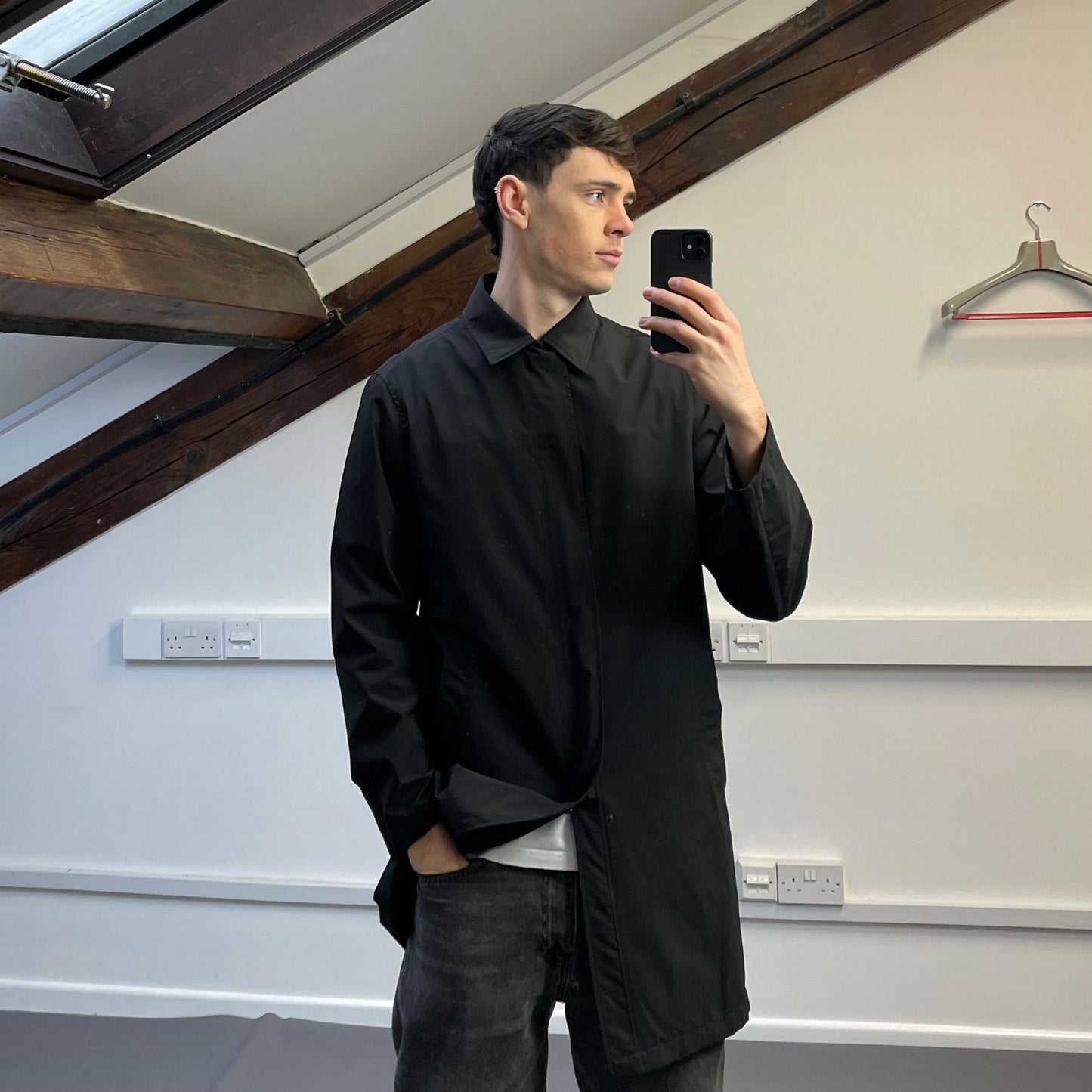 Prada Sport Black 2006 Waterproof Lightweight Trench Coat