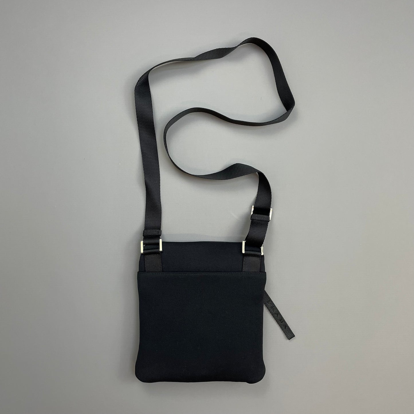 Prada Sport Black 1999 Neoprene Mesh Side Shoulder Bag