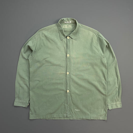 Stone Island Marina Green 1995 Lightweight Cotton Button-Through Shirt