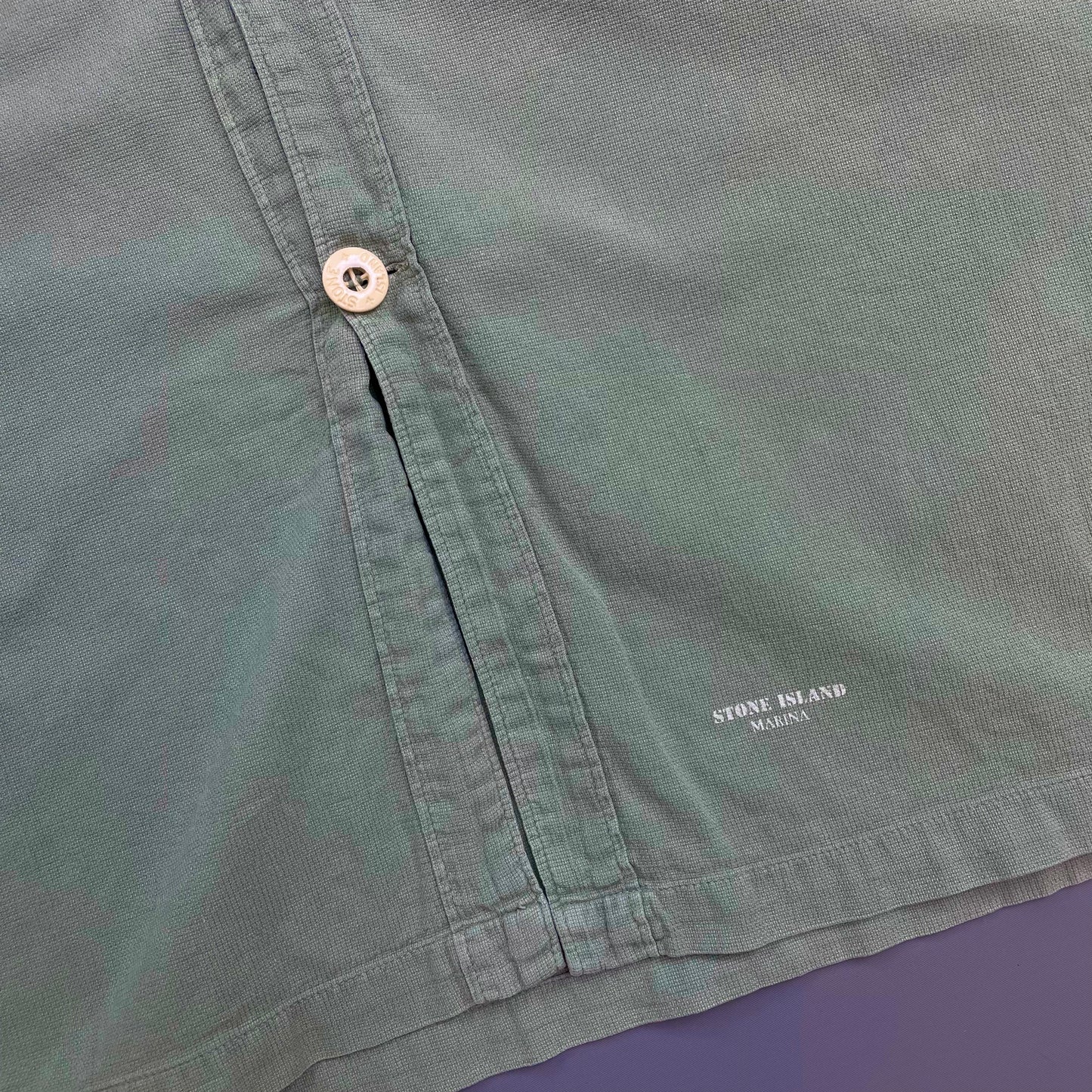 Stone Island Marina Green 1995 Lightweight Cotton Button-Through Shirt