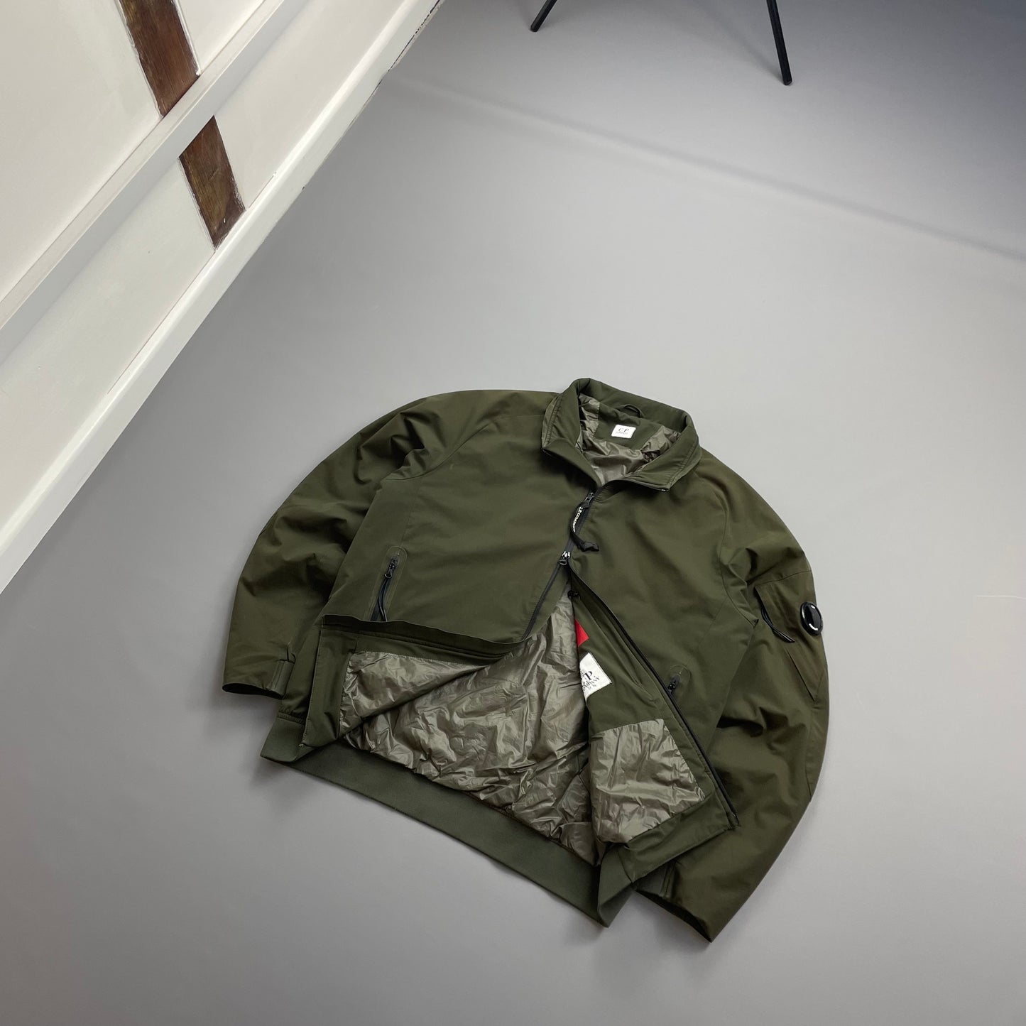C.P. Company Khaki Pro-Tek Padded Bomber Jacket
