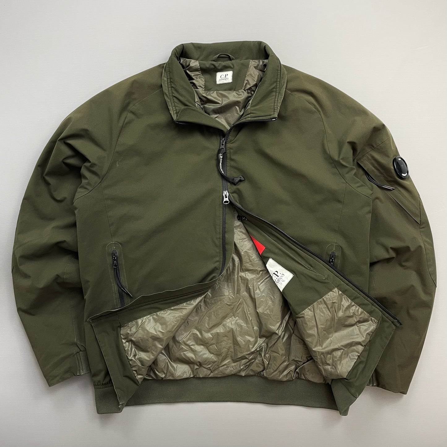 C.P. Company Khaki Pro-Tek Padded Bomber Jacket