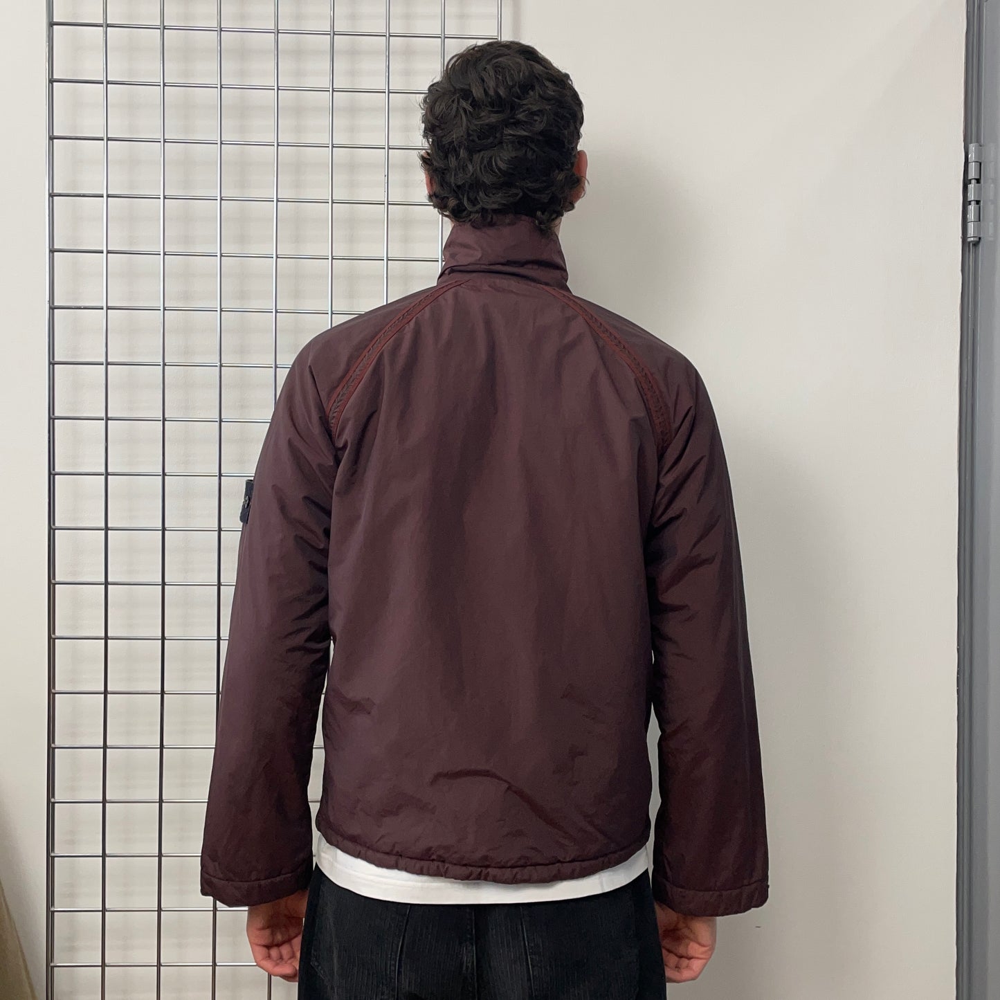 Stone Island Burgundy AW02 Nylon Padded Jacket