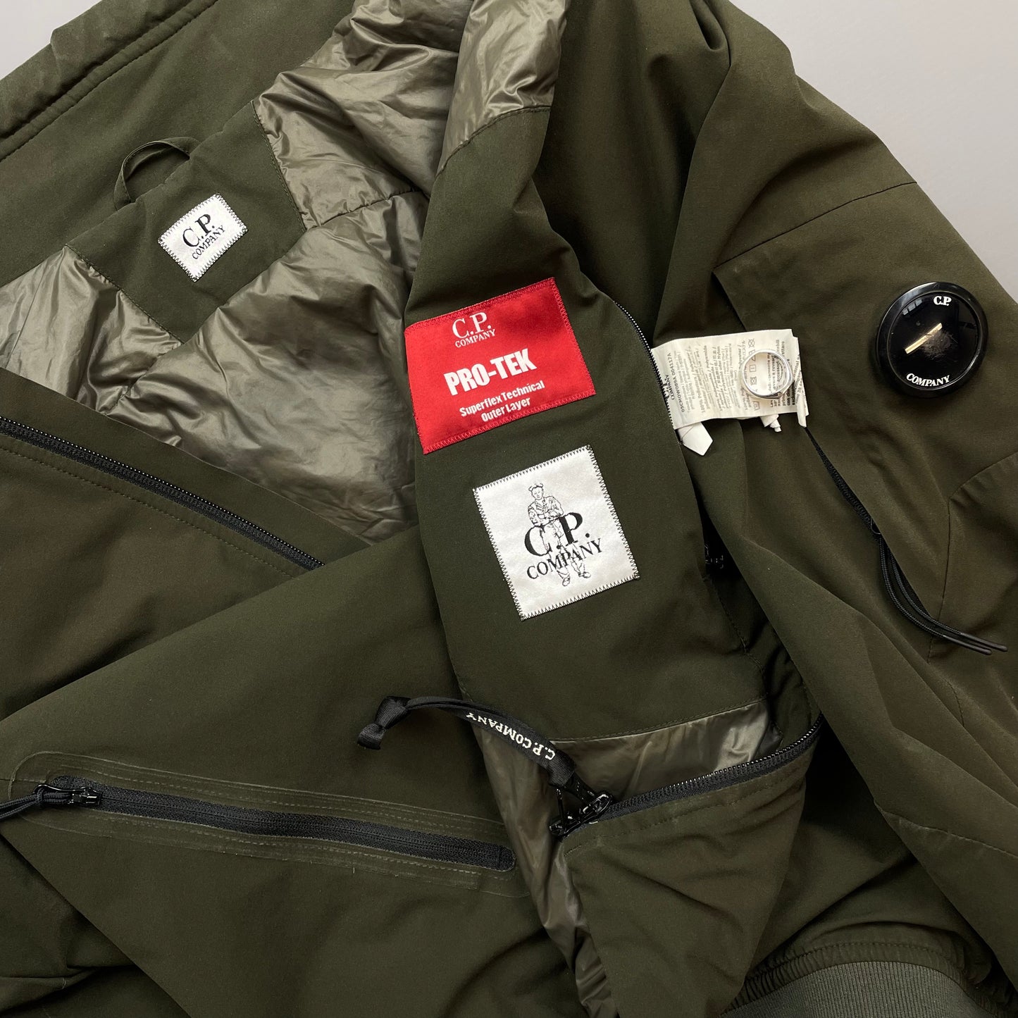 C.P. Company Khaki Pro-Tek Padded Bomber Jacket
