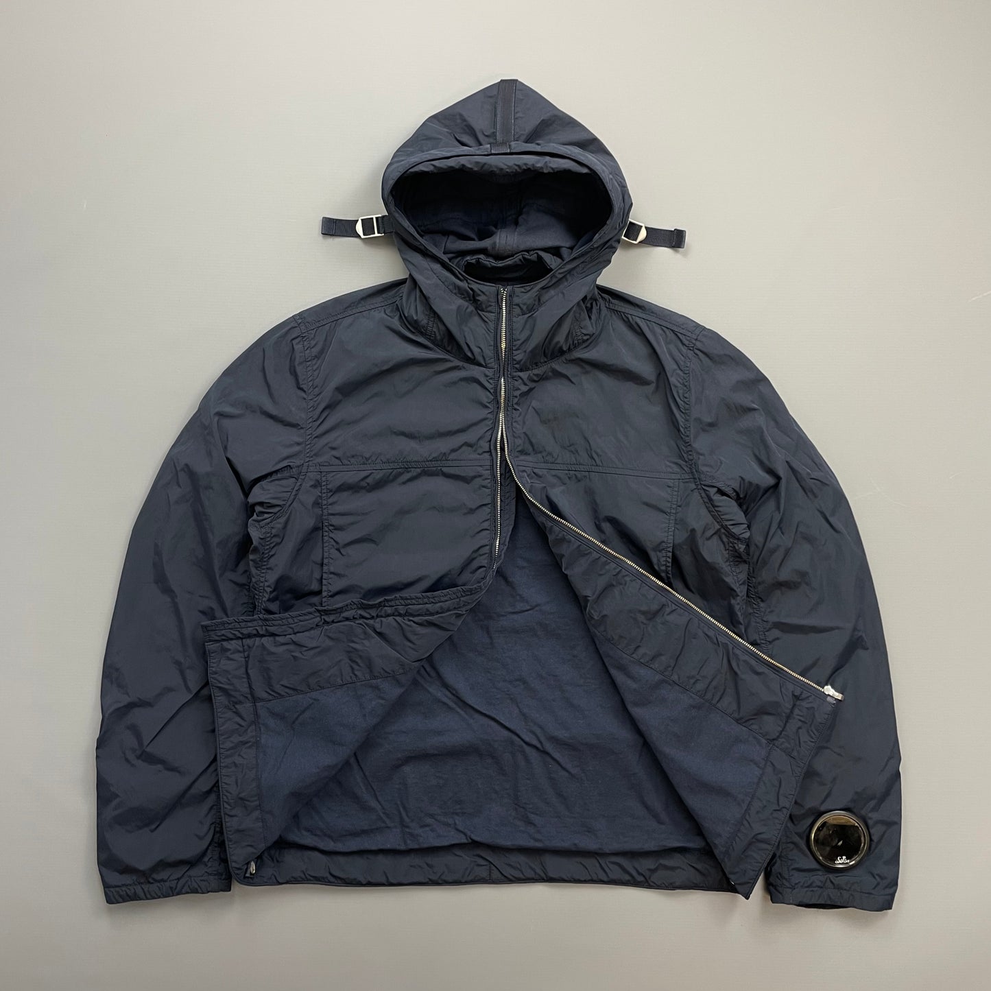 C.P. Company Navy AW09 Watchviewer Cotton-Lined Hooded Nylon Jacket