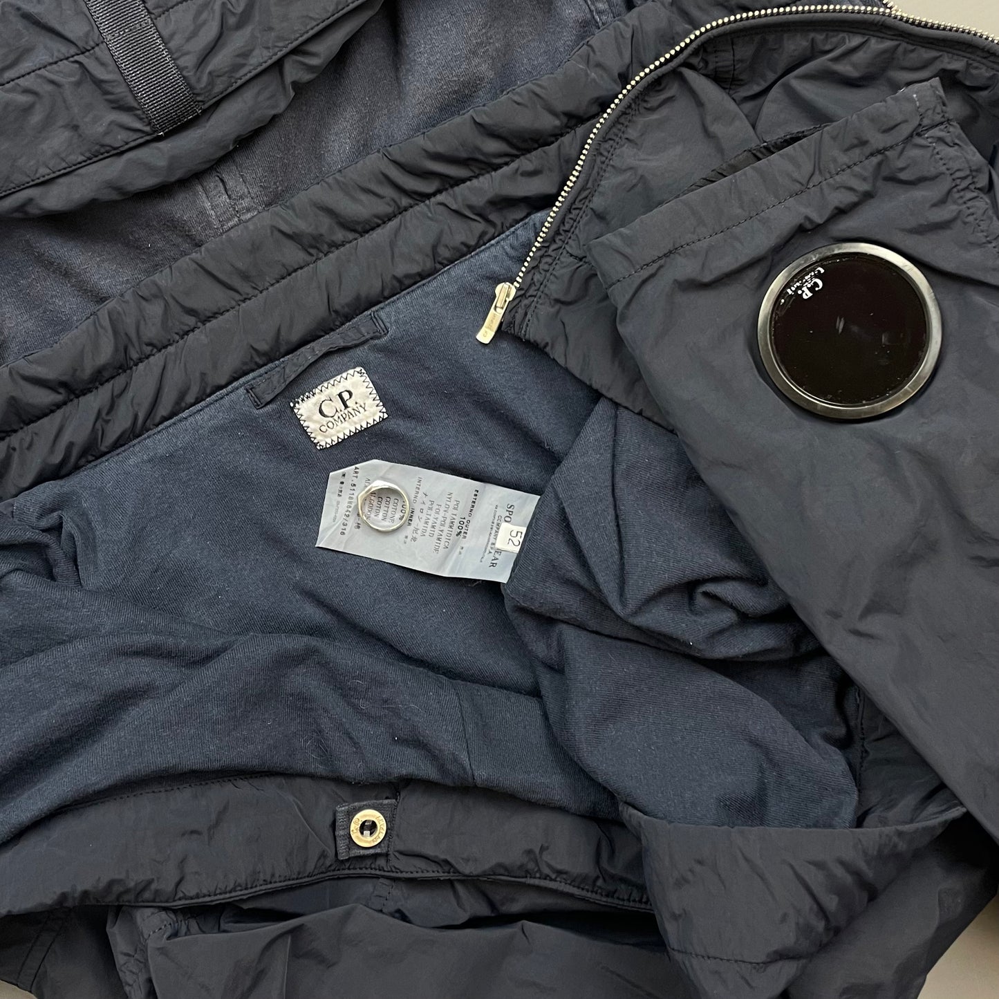 C.P. Company Navy AW09 Watchviewer Cotton-Lined Hooded Nylon Jacket