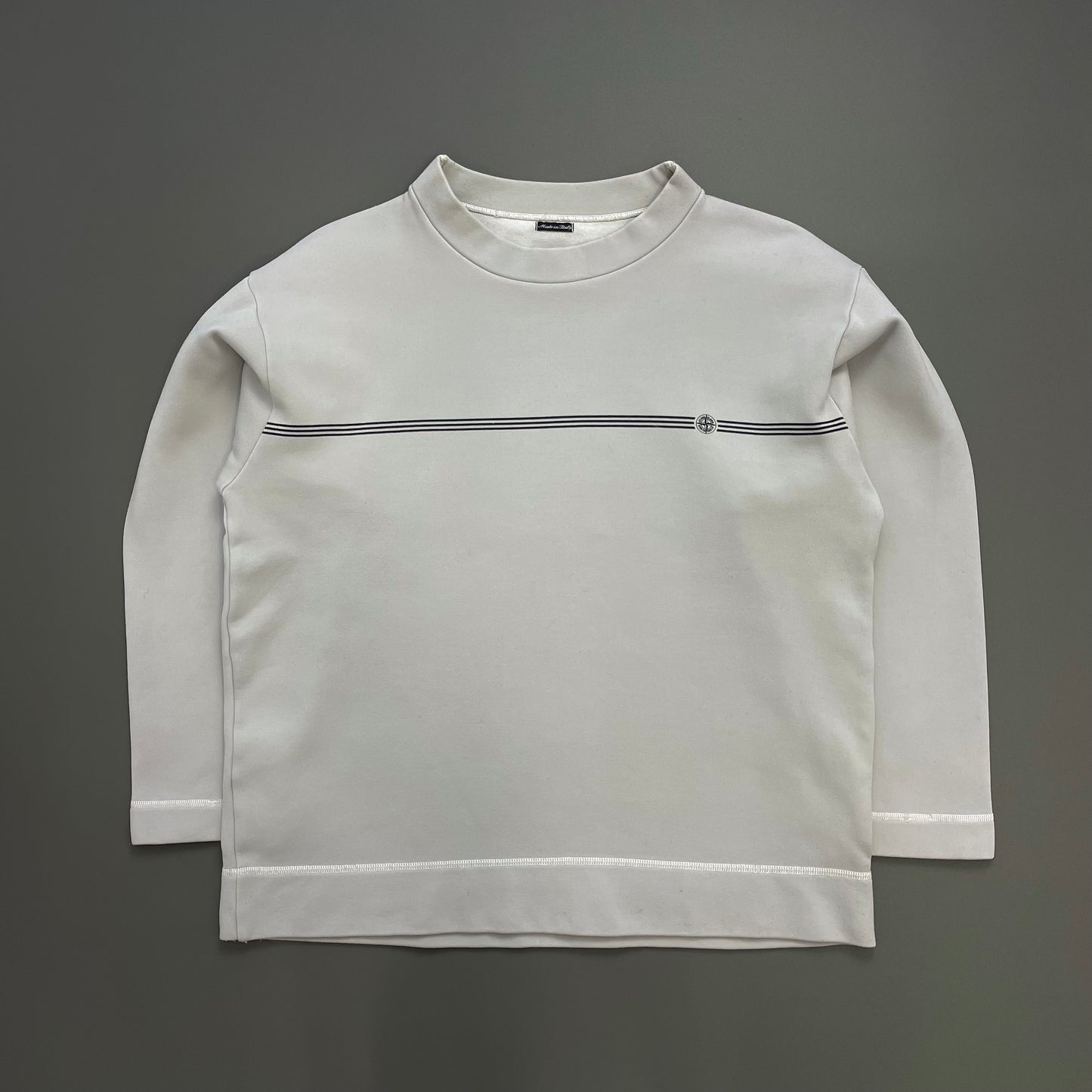 Stone Island Light Blue SS97 Marina Chest Emblem Jumper