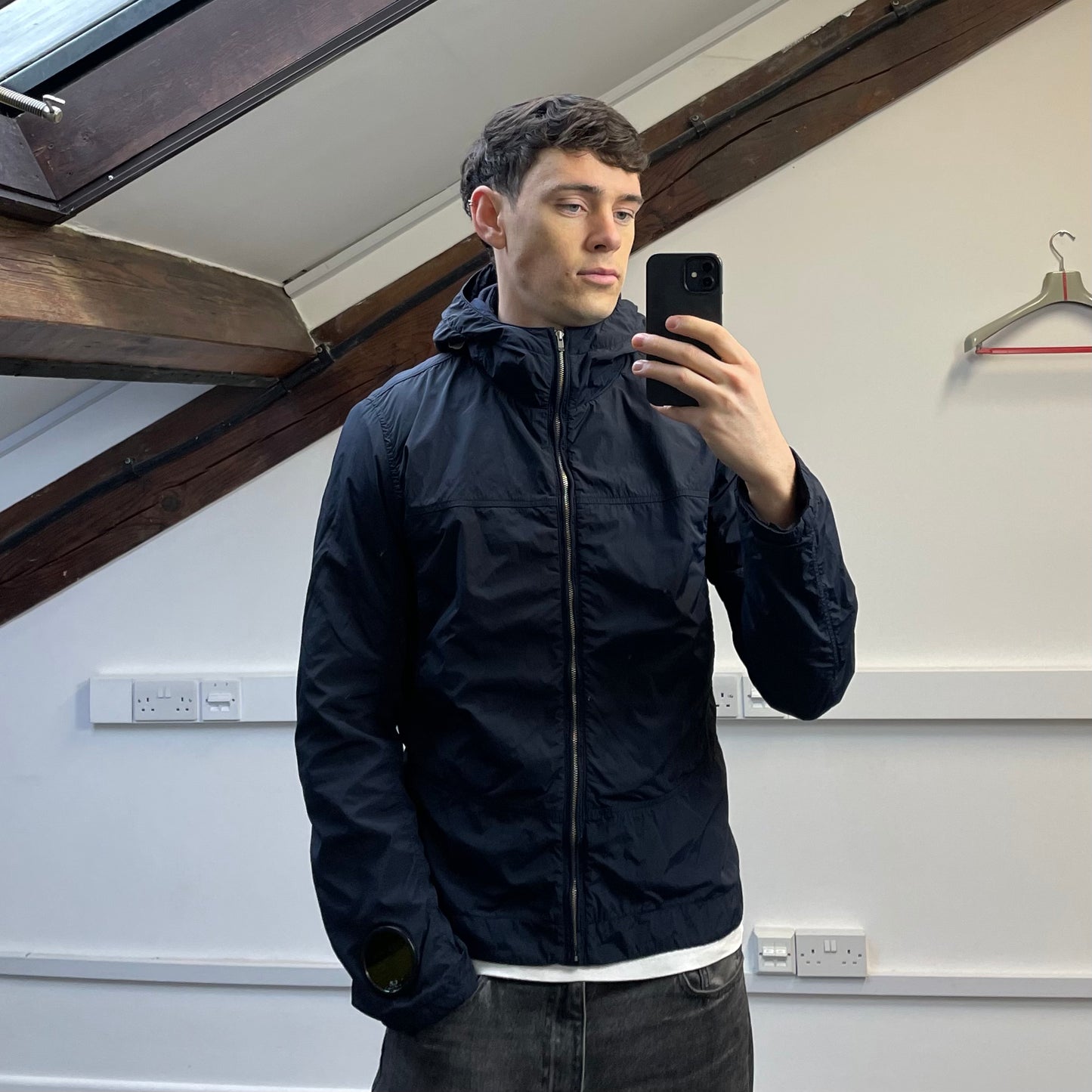 C.P. Company Navy AW09 Watchviewer Cotton-Lined Hooded Nylon Jacket