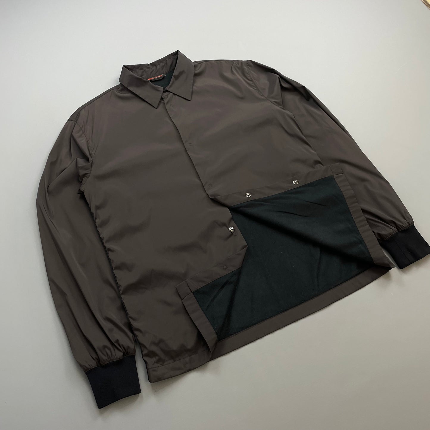 Prada Sport Khaki FW00 Nylon Overshirt Coach Jacket