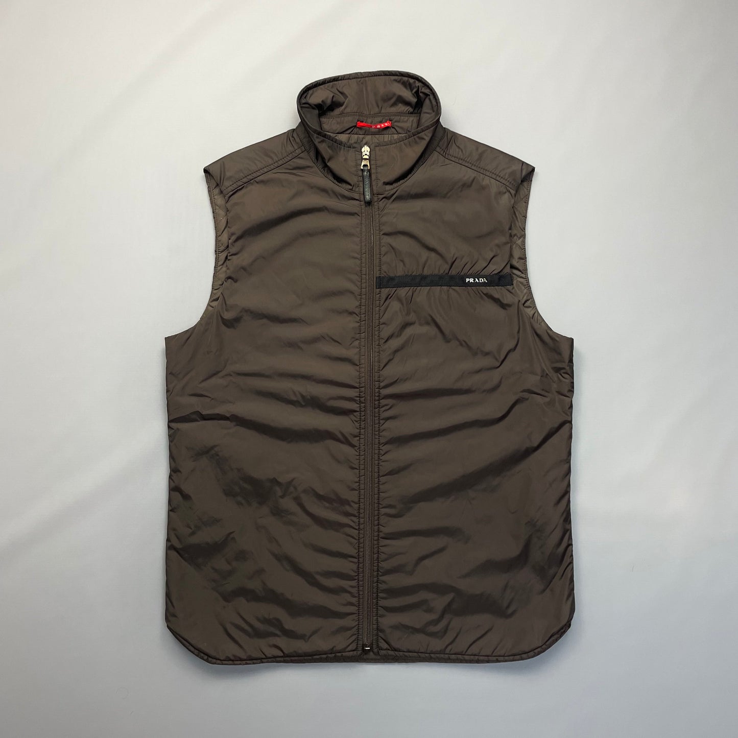 Prada Linea Rossa 2007 Dark Brown Nylon Gilet