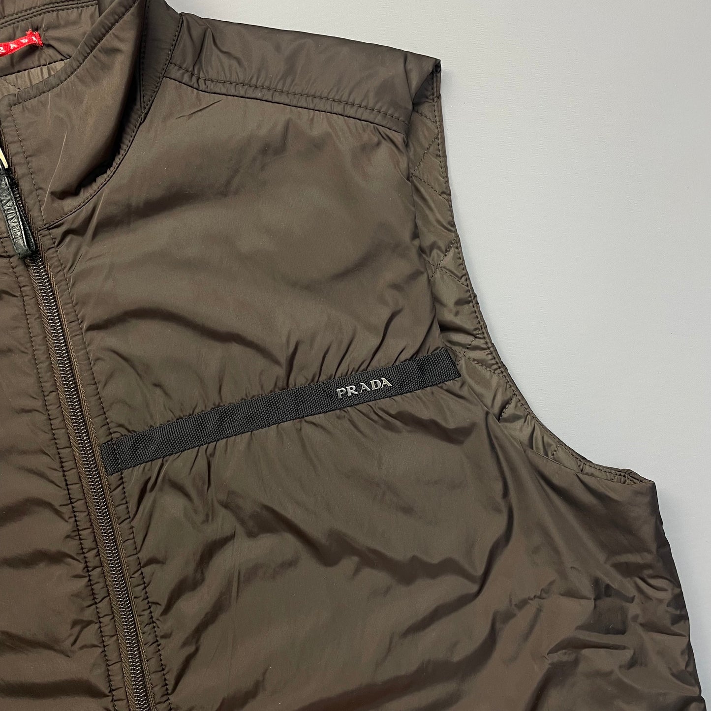 Prada Linea Rossa 2007 Dark Brown Nylon Gilet