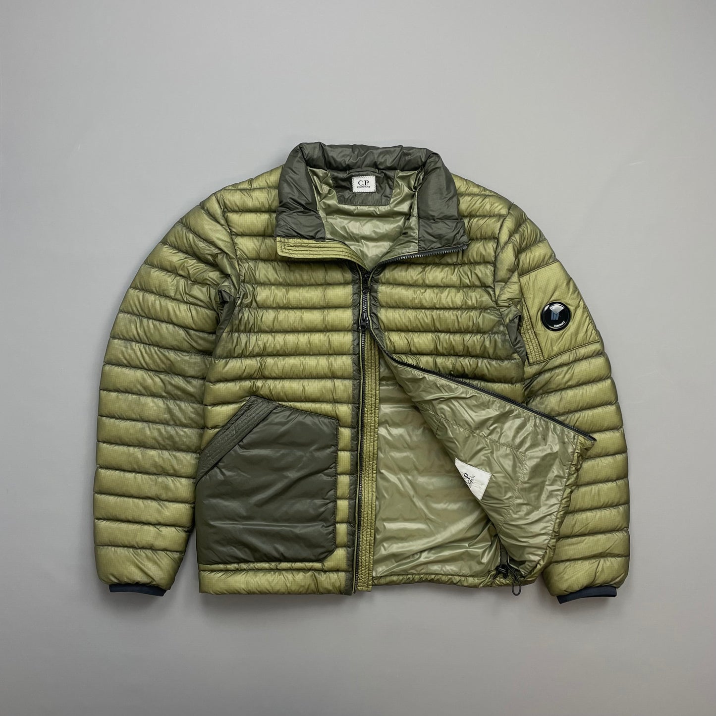 C.P. Company Khaki Green DD Shell Lightweight Puffer Jacket
