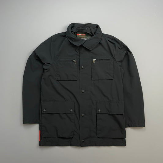 Prada Sport Black 2008 Concealed Hood Field Jacket