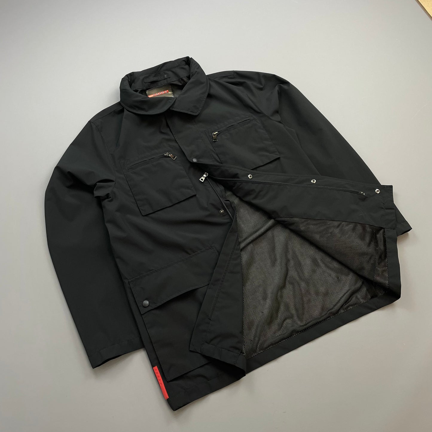 Prada Sport Black 2008 Concealed Hood Field Jacket