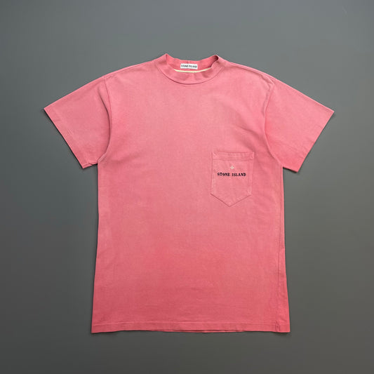 Stone Island Pink 80s Pocket Spellout Tee