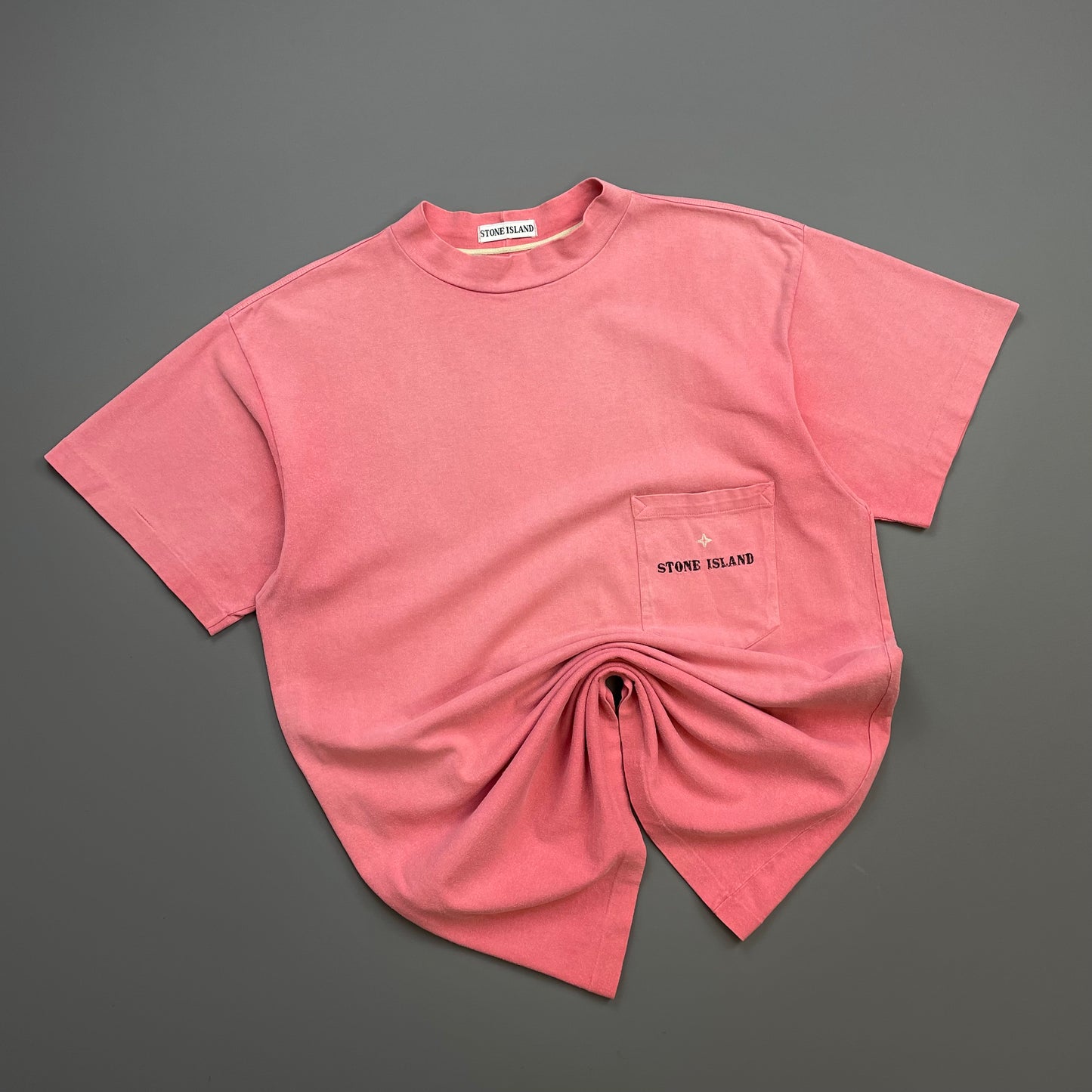 Stone Island Pink 80s Pocket Spellout Tee