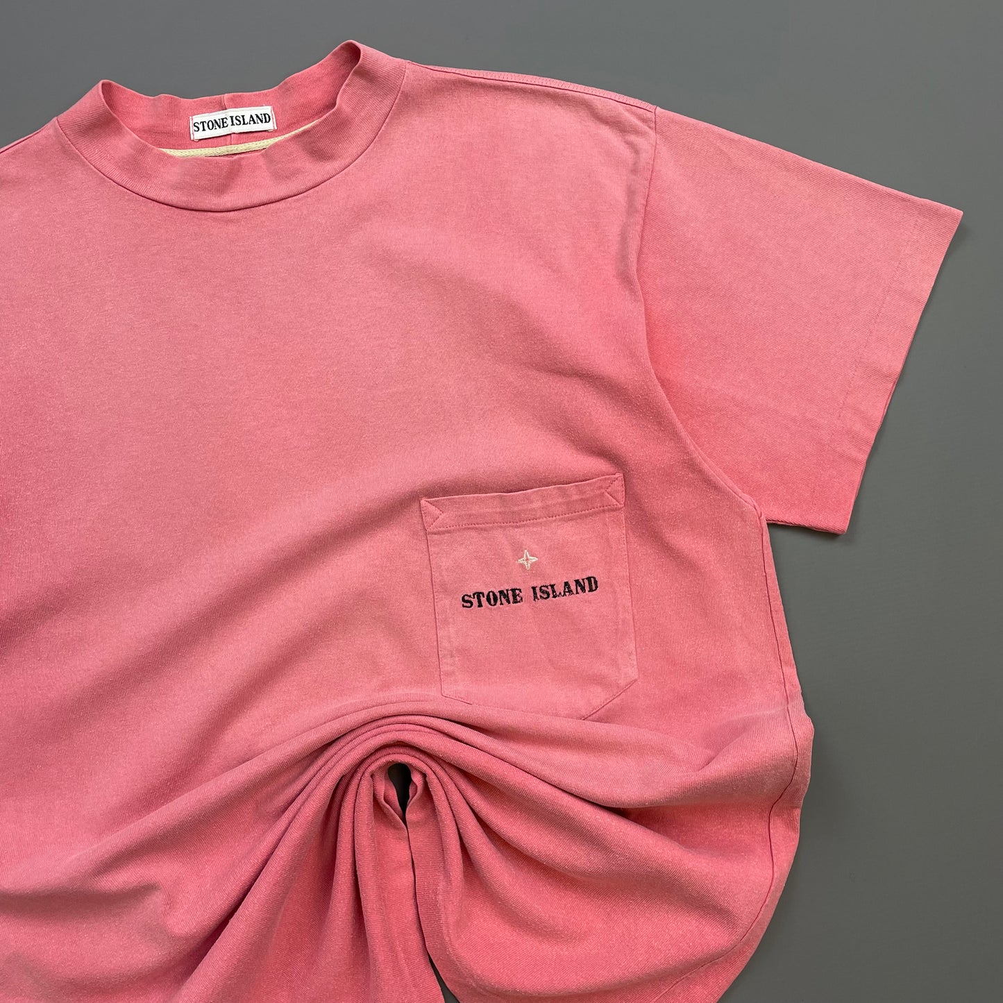 Stone Island Pink 80s Pocket Spellout Tee