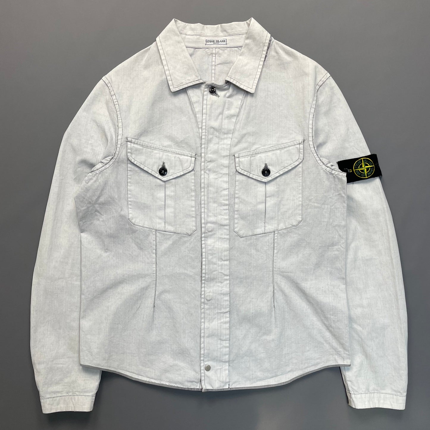Stone Island SS07 Vintage White Spalmatura Overshirt Jacket