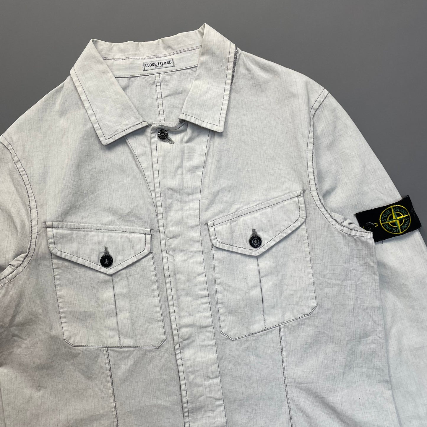 Stone Island SS07 Vintage White Spalmatura Overshirt Jacket