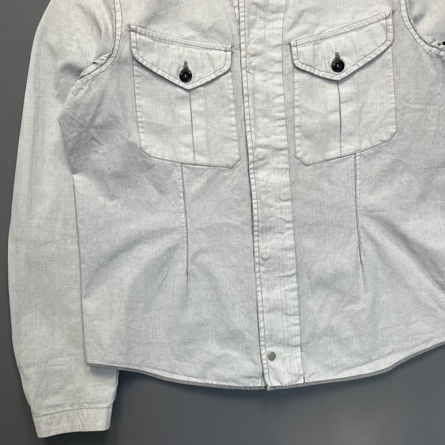 Stone Island SS07 Vintage White Spalmatura Overshirt Jacket