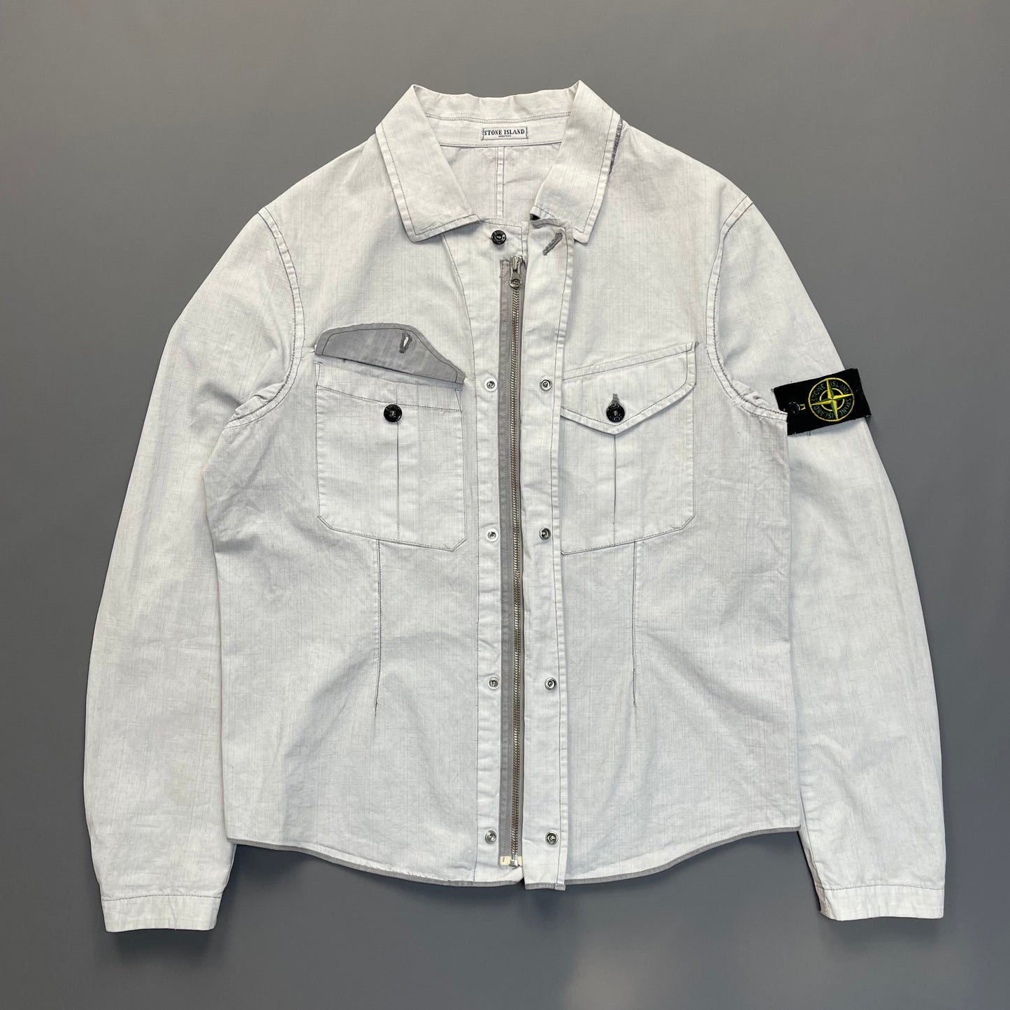 Stone Island SS07 Vintage White Spalmatura Overshirt Jacket