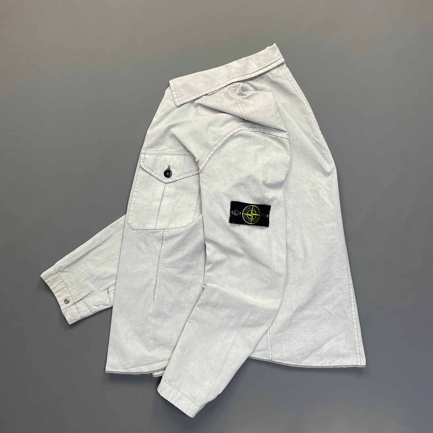 Stone Island SS07 Vintage White Spalmatura Overshirt Jacket