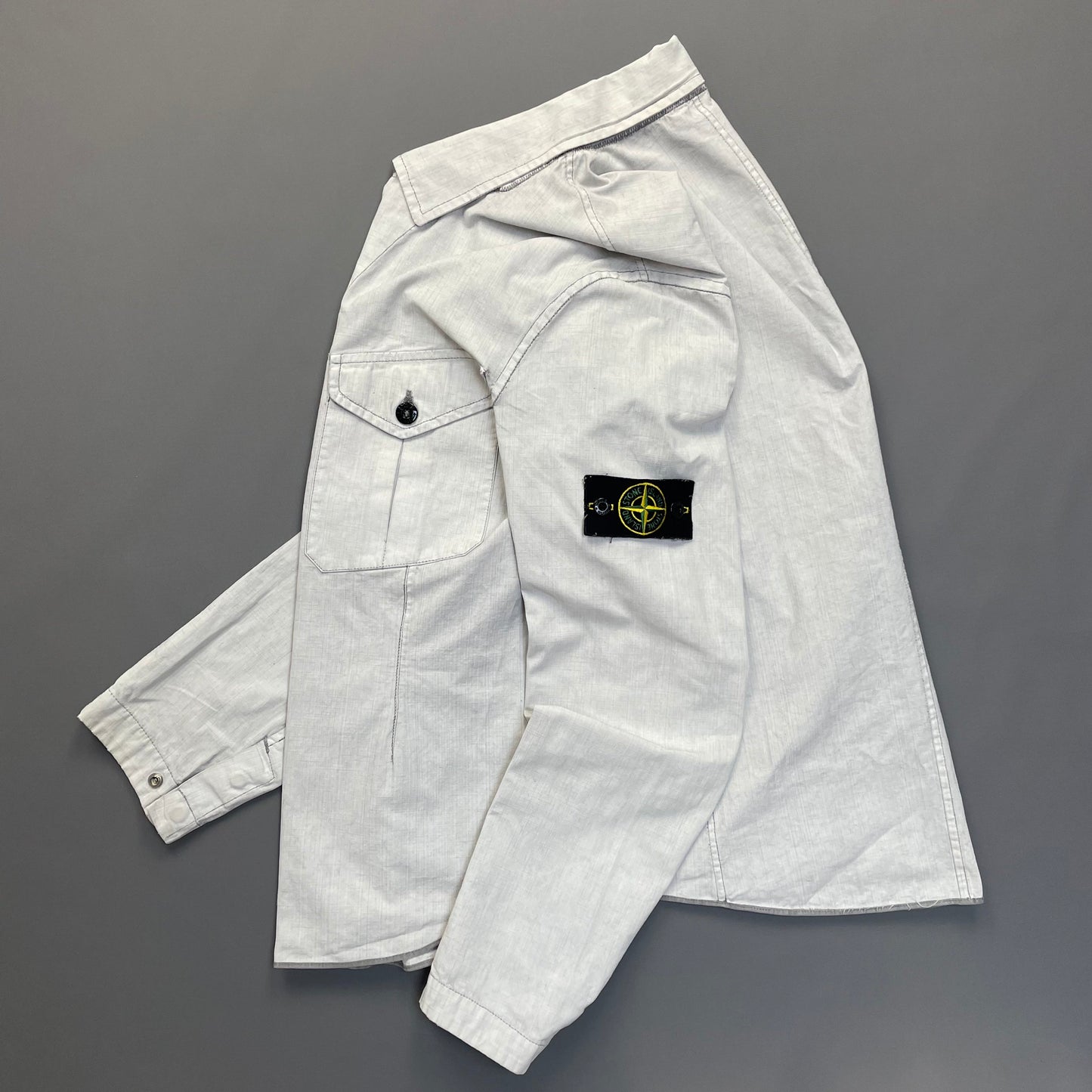 Stone Island SS07 Vintage White Spalmatura Overshirt Jacket