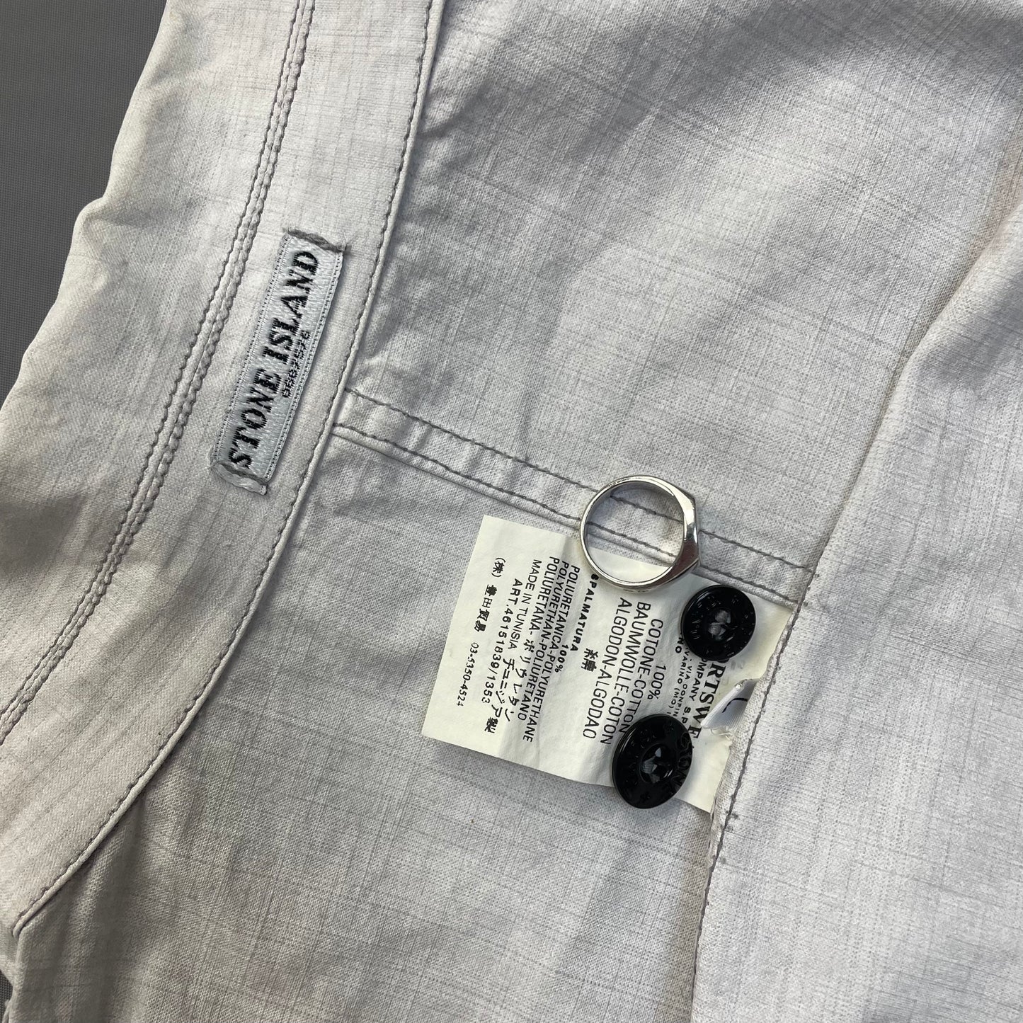 Stone Island SS07 Vintage White Spalmatura Overshirt Jacket