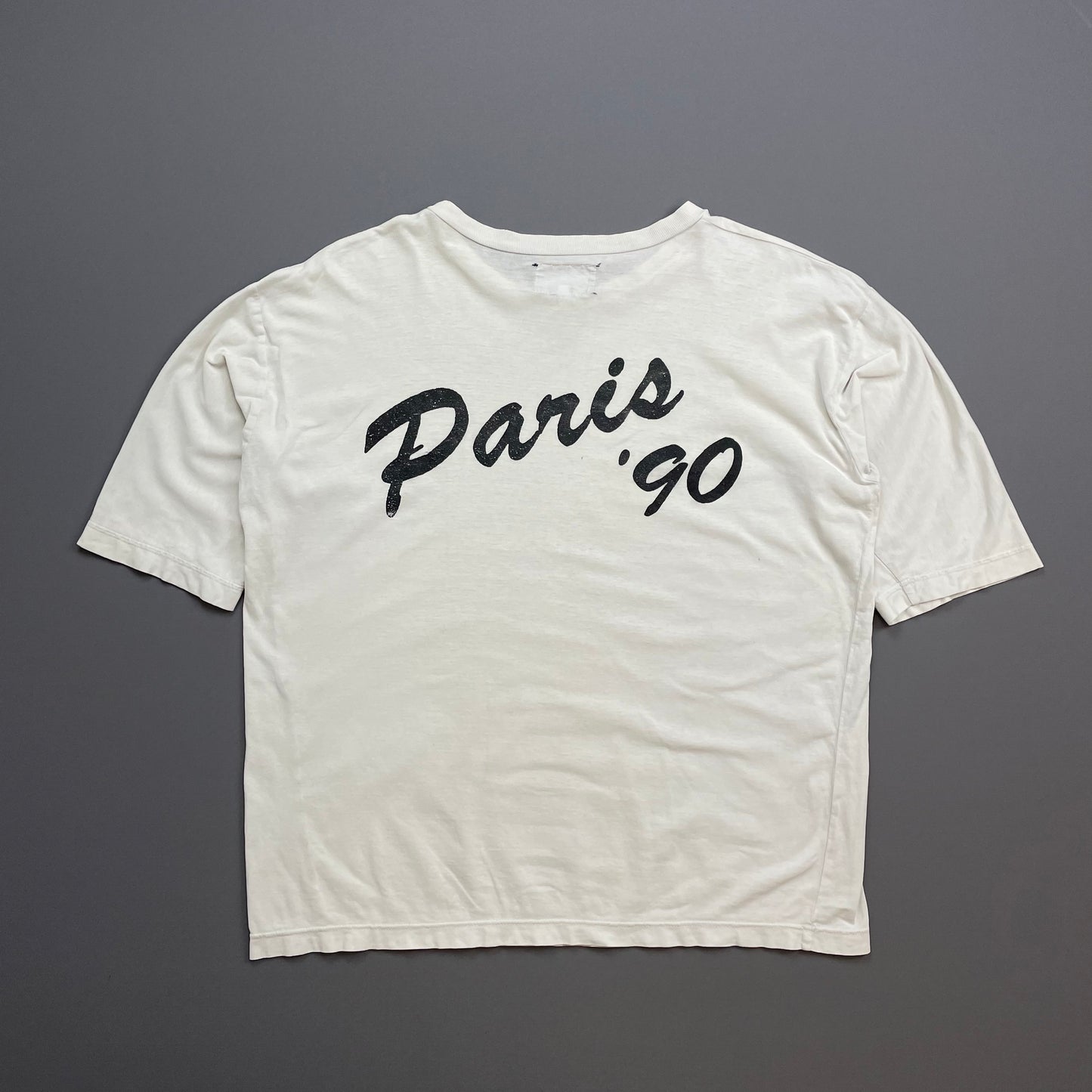 Emporio Armani White 90s Graphic Print Paris 90' Tee