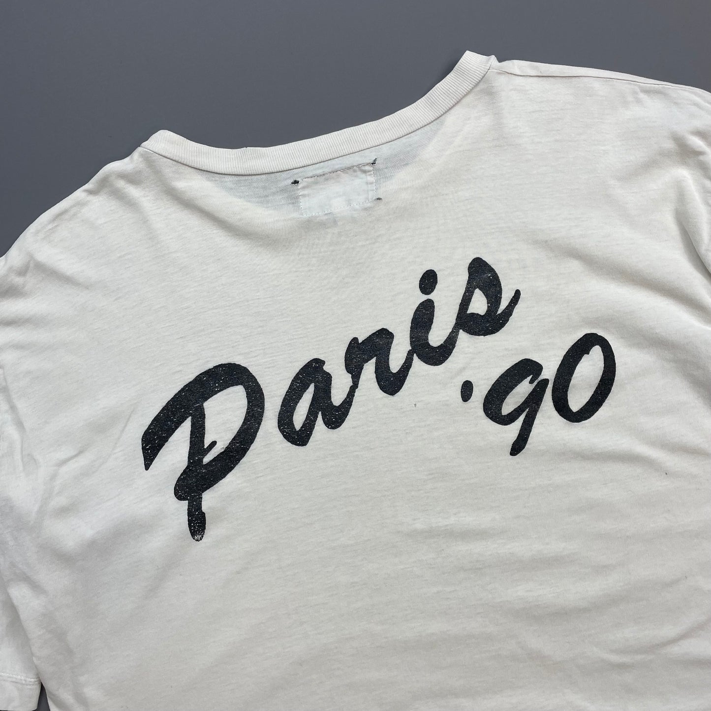 Emporio Armani White 90s Graphic Print Paris 90' Tee