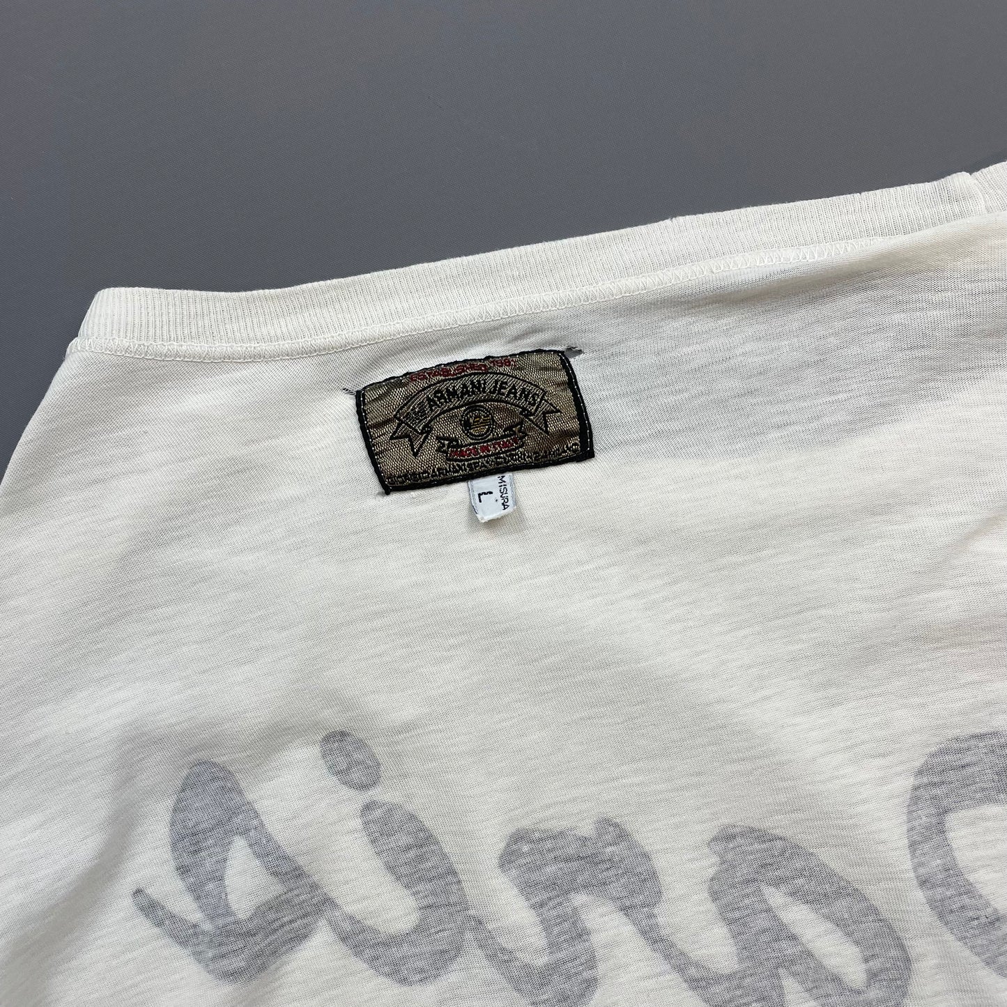 Emporio Armani White 90s Graphic Print Paris 90' Tee