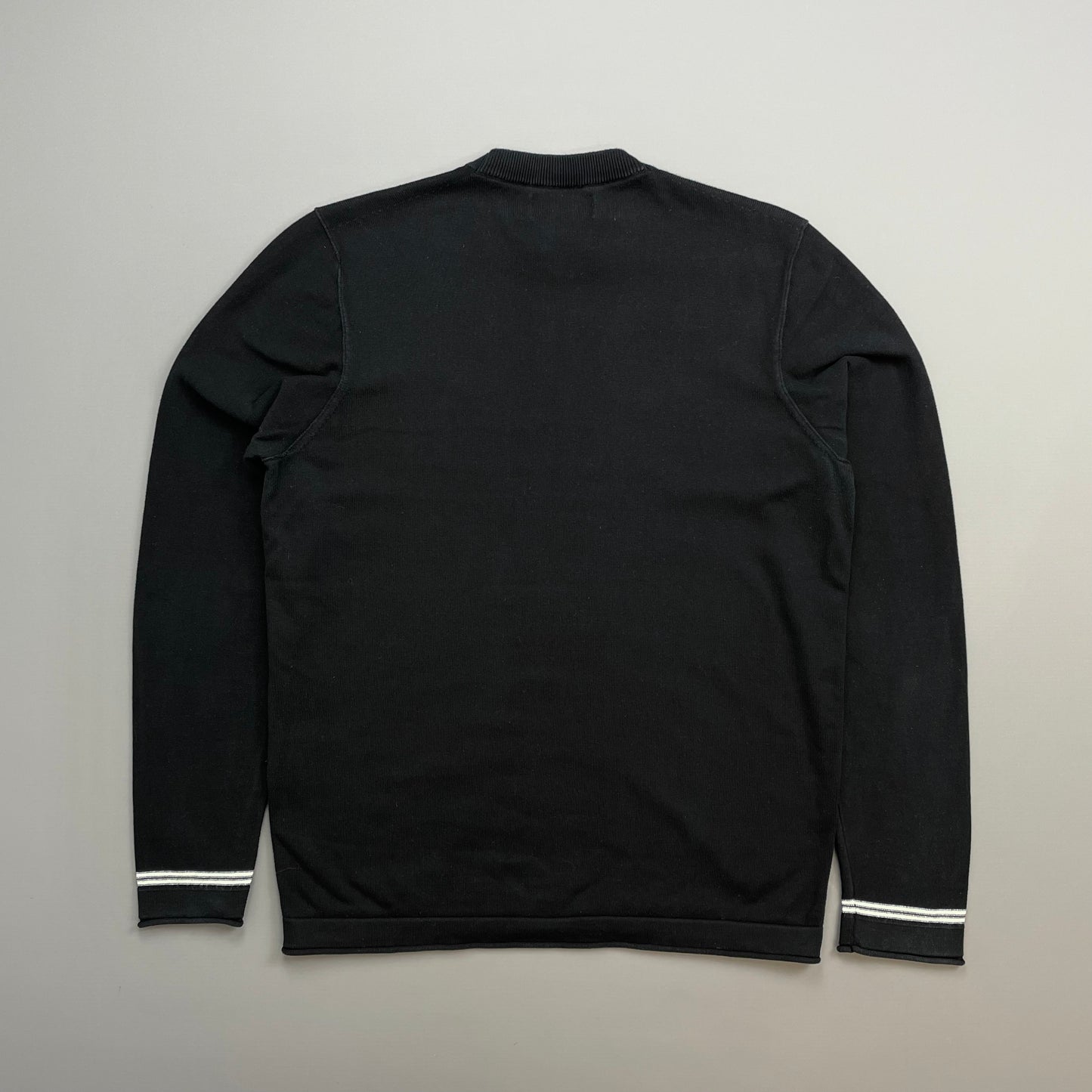 Stone Island Black Chest Emblem Crewneck Knit Jumper