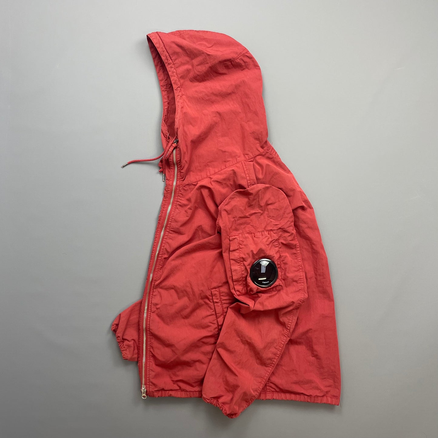 C.P. Company Red Lightweight Hooded Windbreaker Jacket