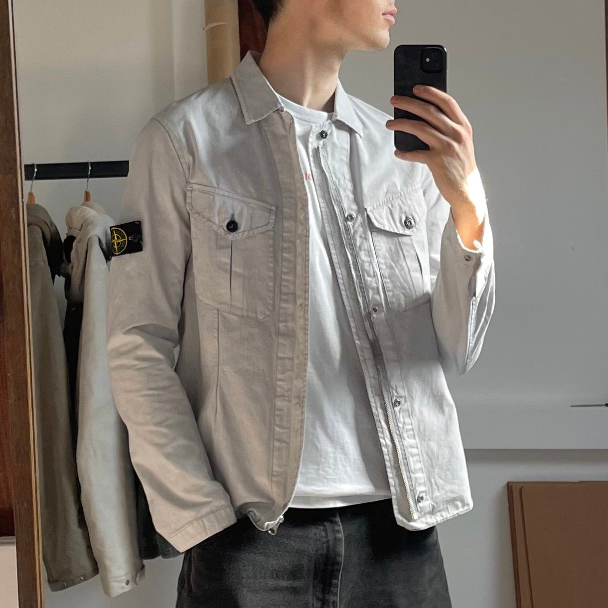 Stone Island SS07 Vintage White Spalmatura Overshirt Jacket