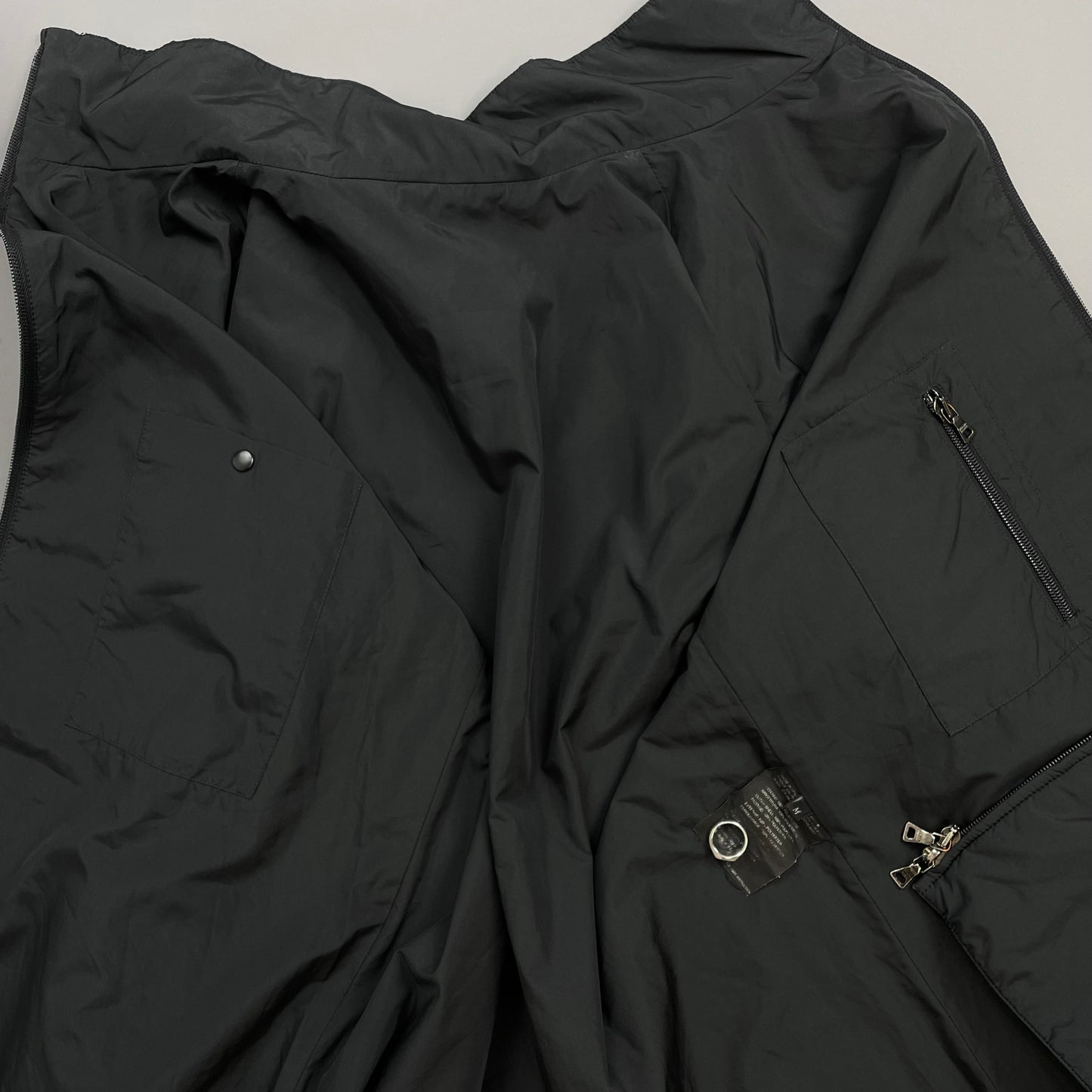 Prada Sport Black 00s Minimalistic Padded Windbreaker Track Jacket