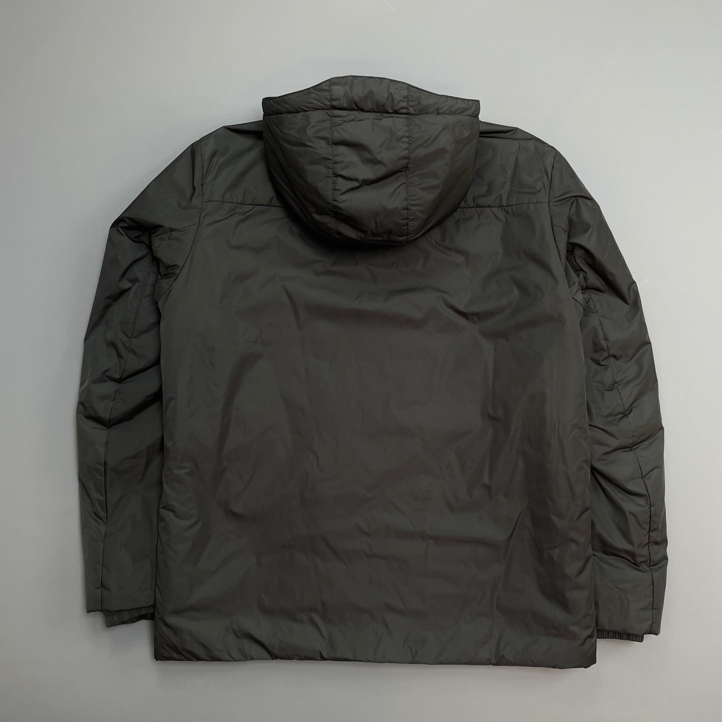 Prada Sport Charcoal Grey 2007 Padded Nylon Hooded Parka Jacket
