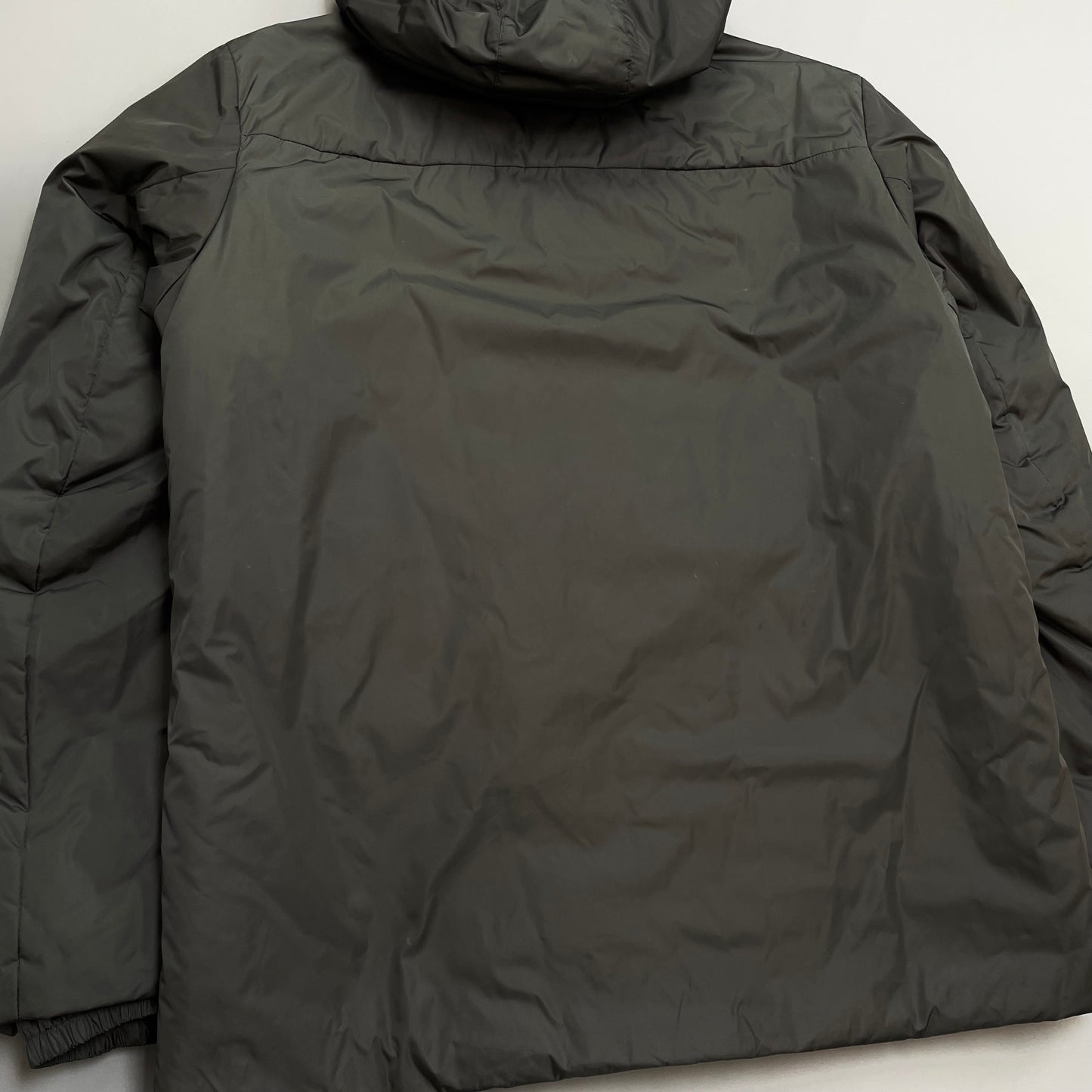 Prada Sport Charcoal Grey 2007 Padded Nylon Hooded Parka Jacket