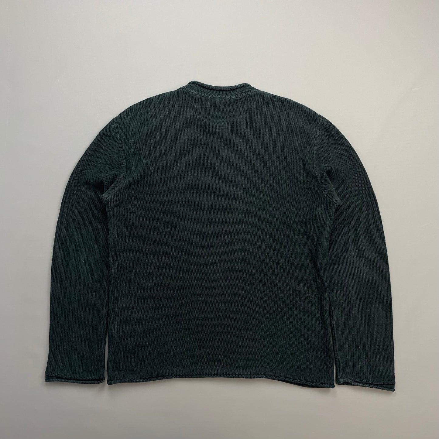 Armani Jeans Black Raw Edge Knit Jumper