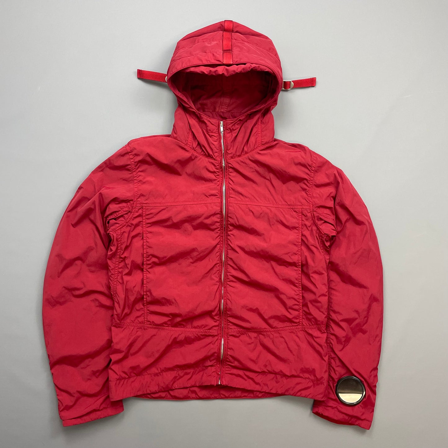 C.P. Company Red AW09 Watchviewer Cotton-Lined Hooded Nylon Jacket