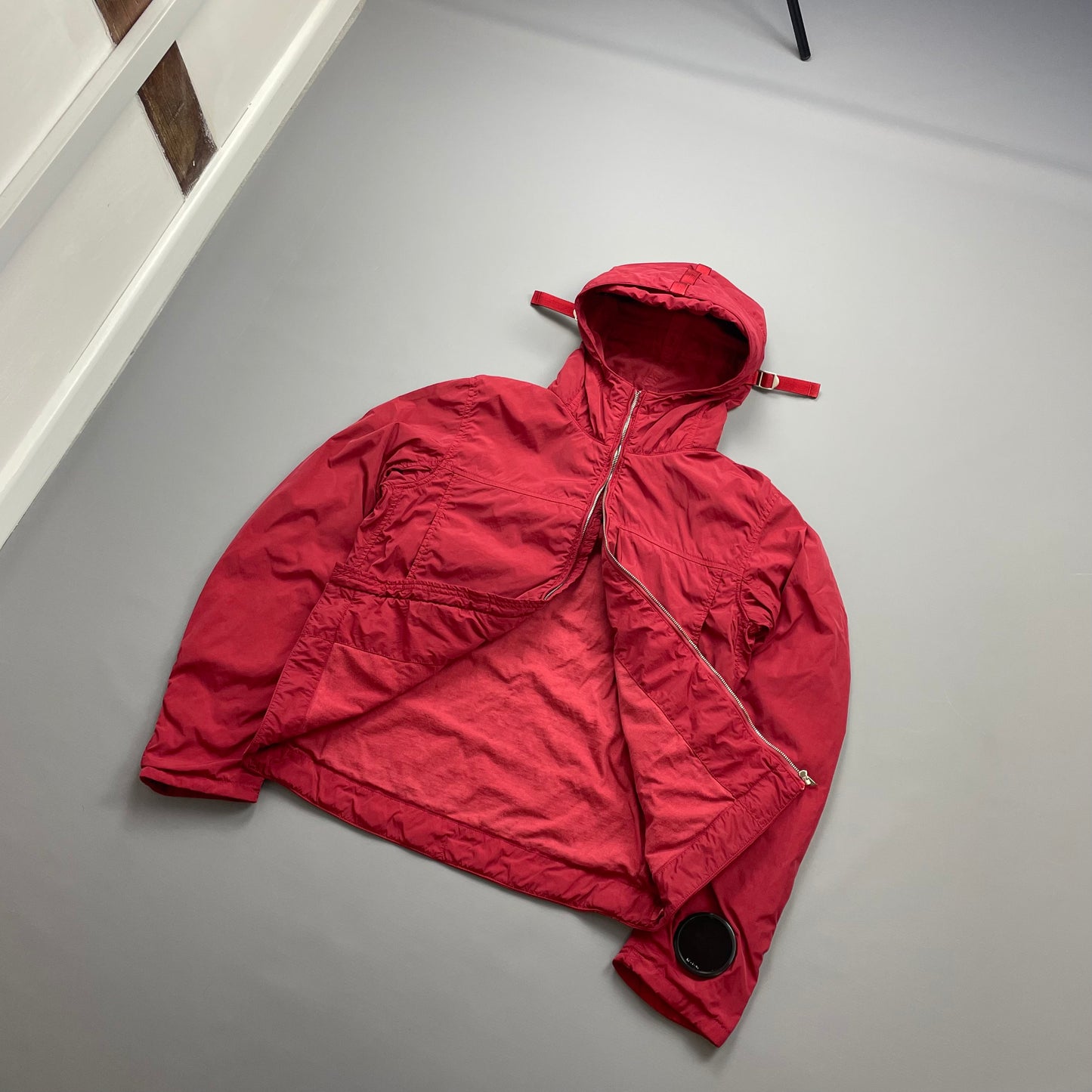 C.P. Company Red AW09 Watchviewer Cotton-Lined Hooded Nylon Jacket