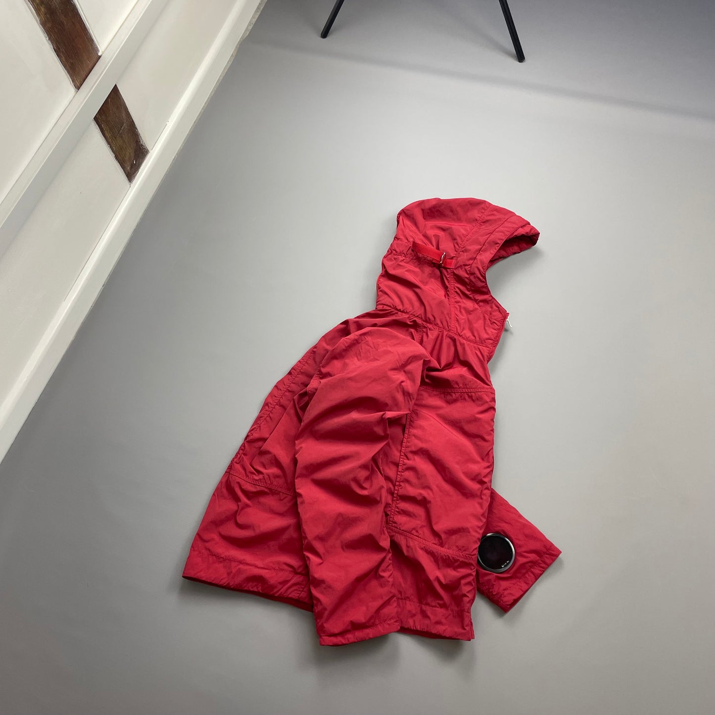 C.P. Company Red AW09 Watchviewer Cotton-Lined Hooded Nylon Jacket