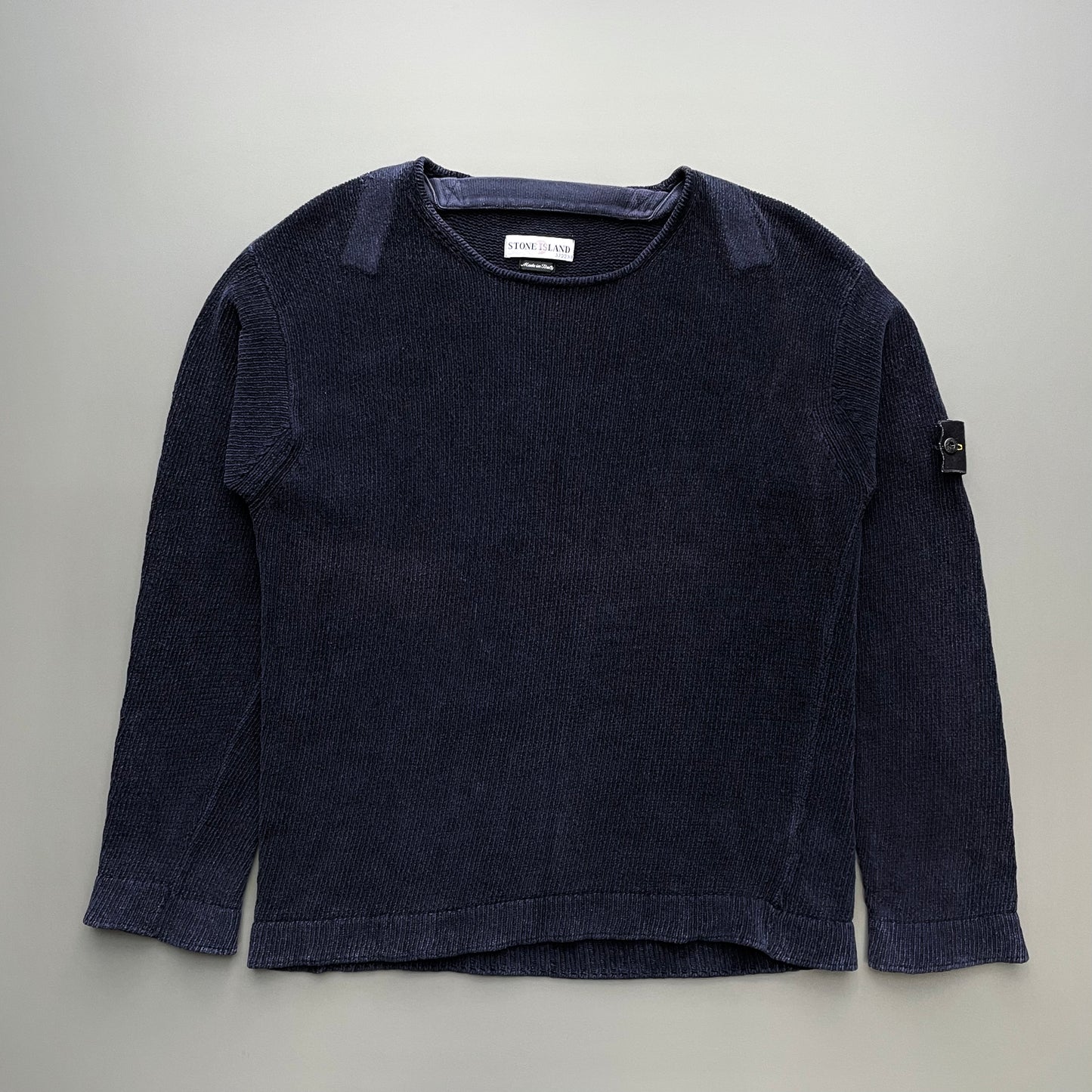 Stone Island Navy SS02 Chenille Knit Jumper