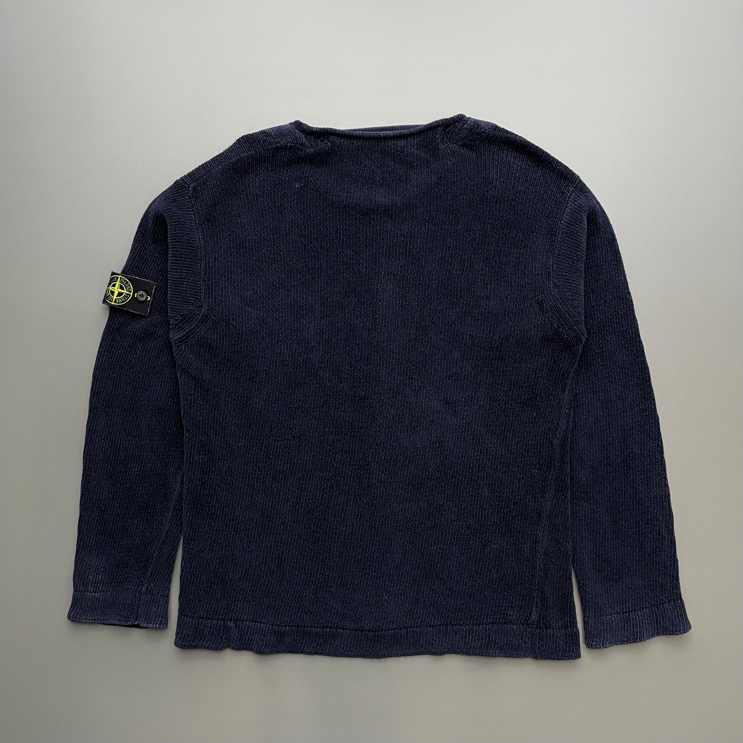 Stone Island Navy SS02 Chenille Knit Jumper