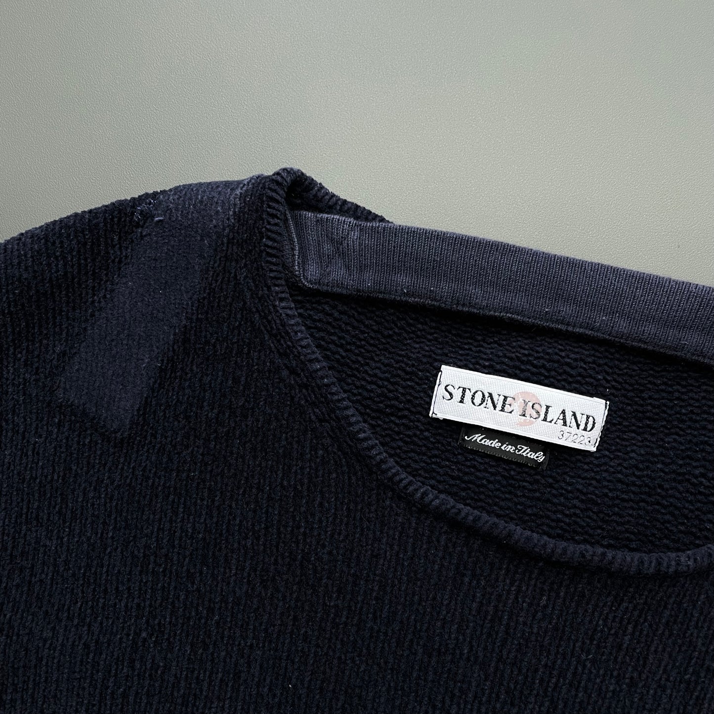 Stone Island Navy SS02 Chenille Knit Jumper
