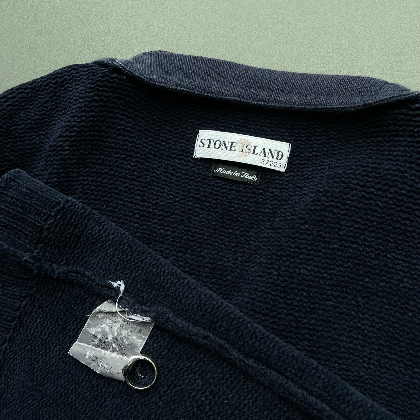 Stone Island Navy SS02 Chenille Knit Jumper