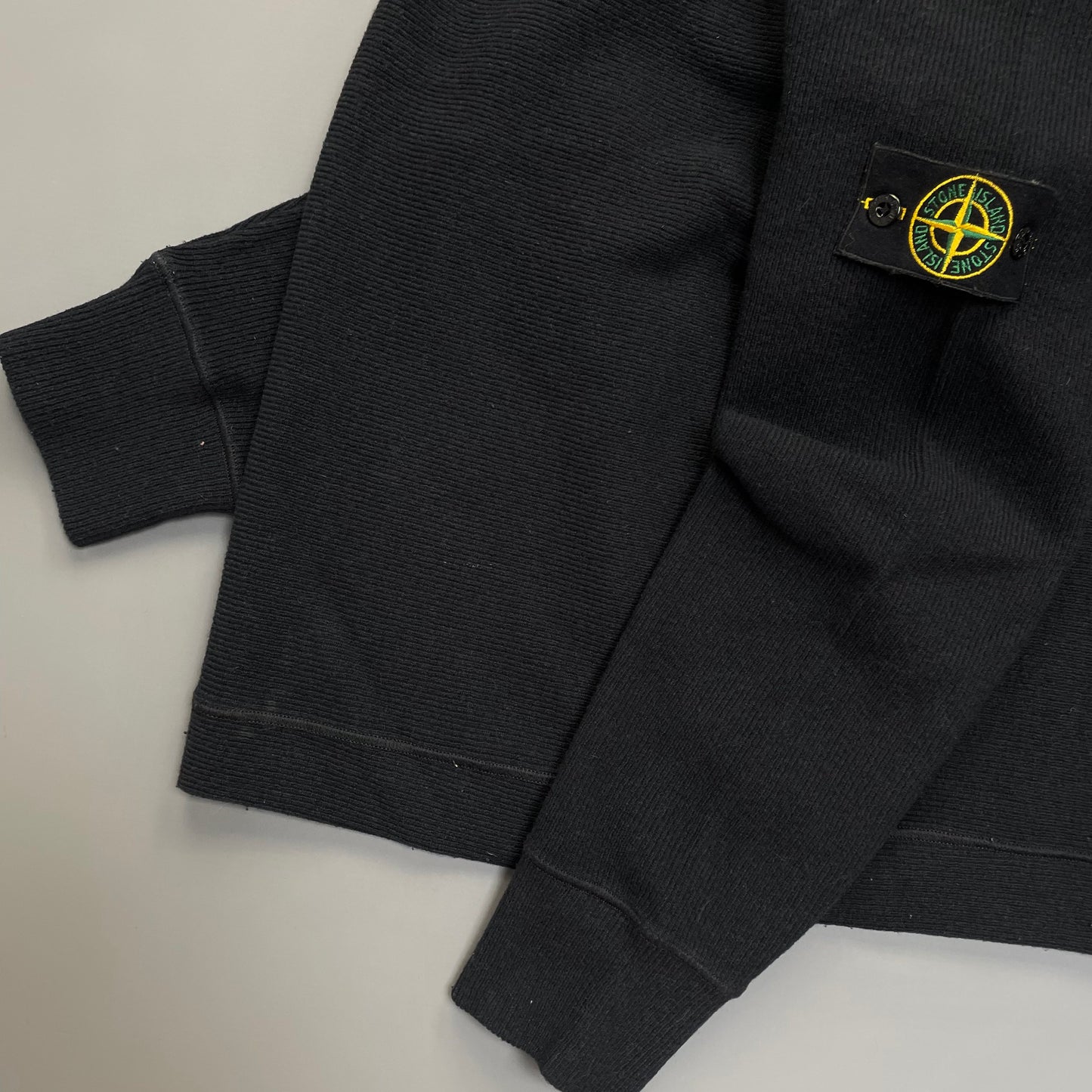 Stone Island Ribbed Knit Black Jumper AW00