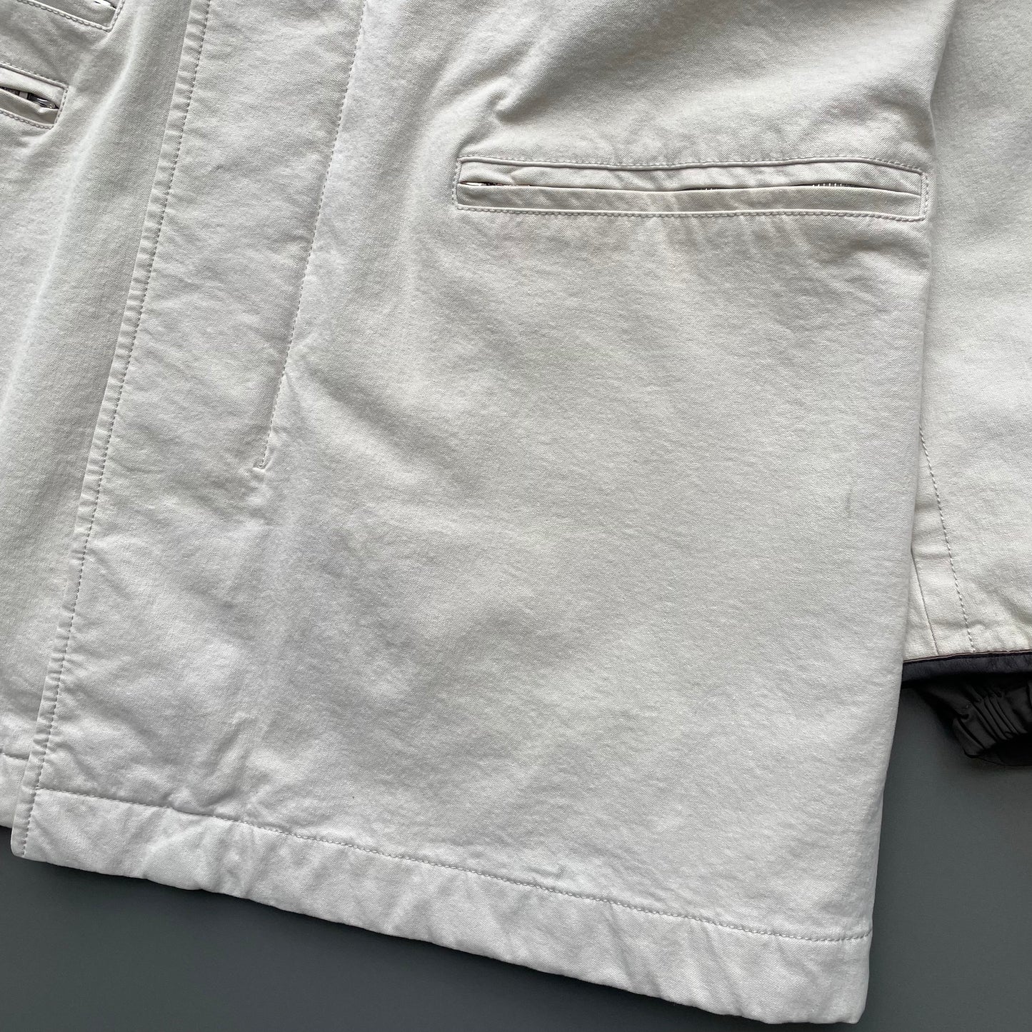 Prada Sport Cream White 00s Cotton Technical Trench Coat